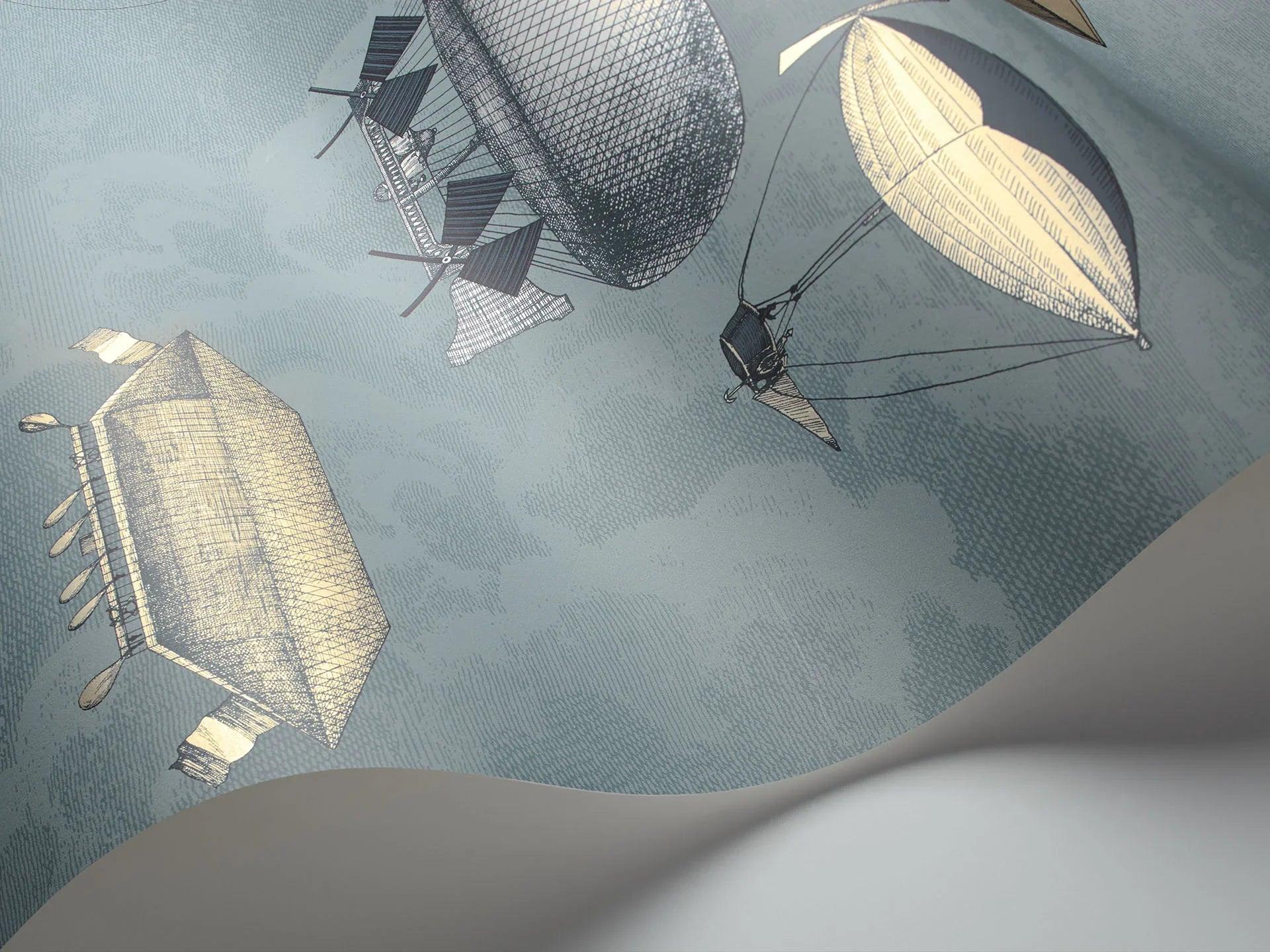 Zestaw tapet FORNASETTI - Macchine Volanti niebieski Cole & Son Eye on Design