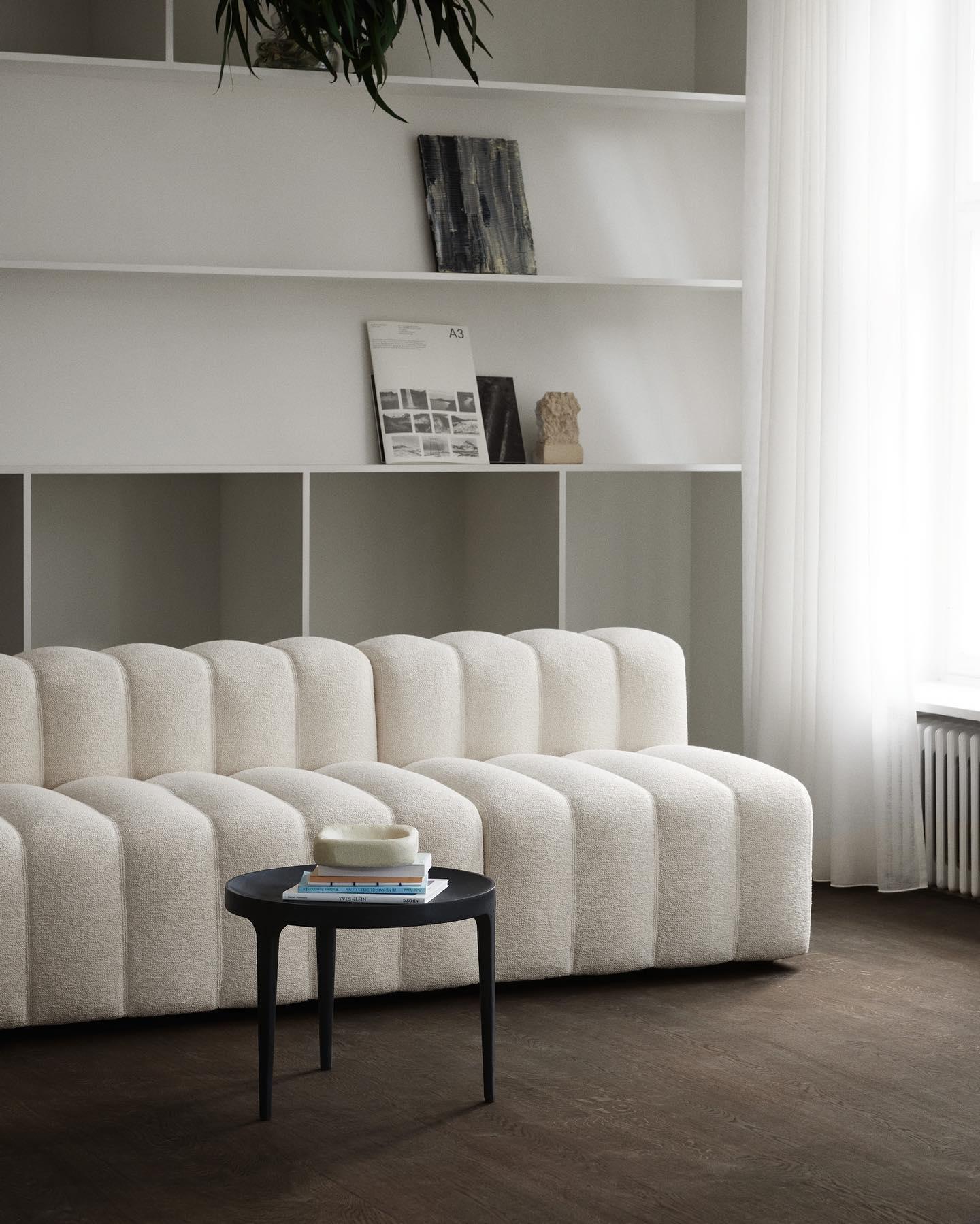 Zestaw wypoczynkowy modułowy STUDIO boucle kremowy – NORR11