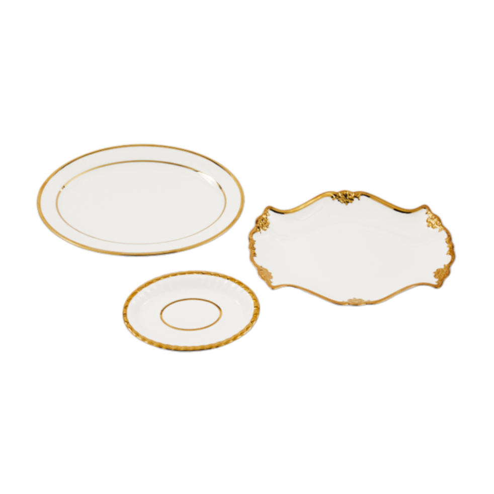 GOLDEN FINDS porcelain serving set
