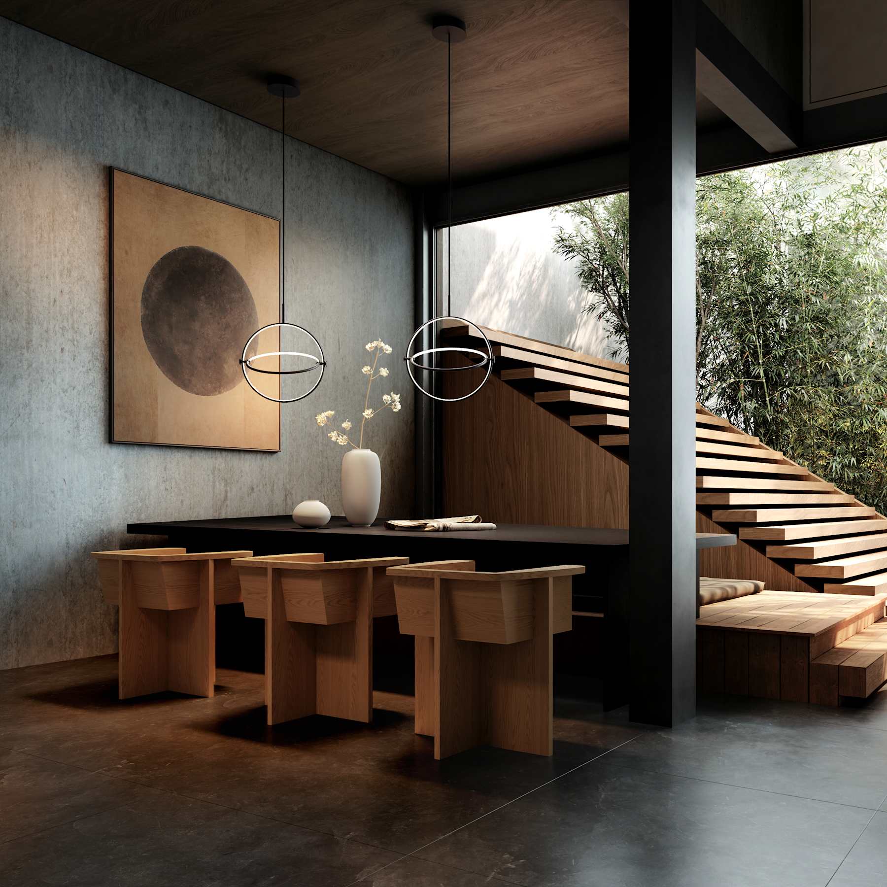 MARU black pendant lamp