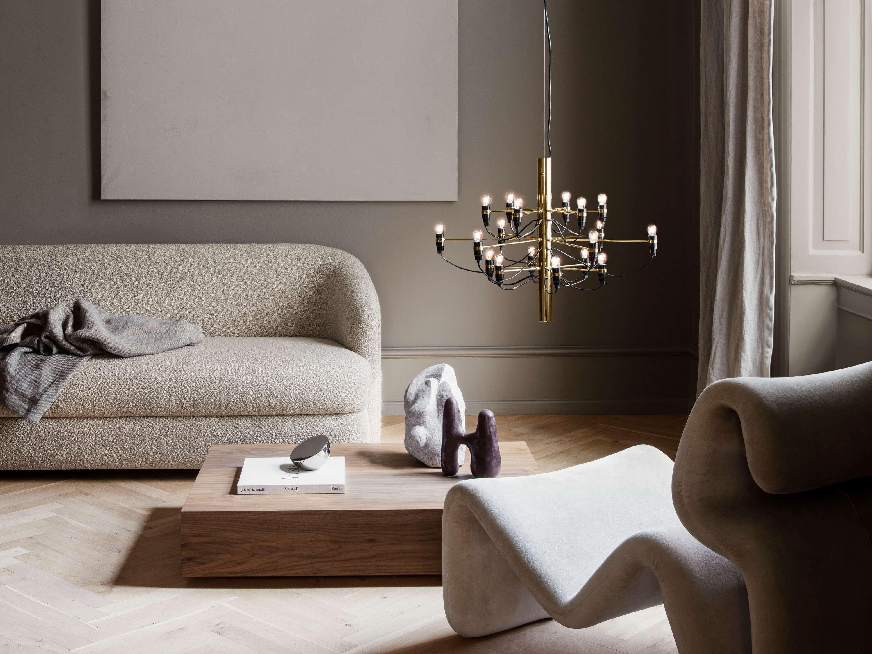 Żyrandol 2097 mosiężny Flos Eye on Design