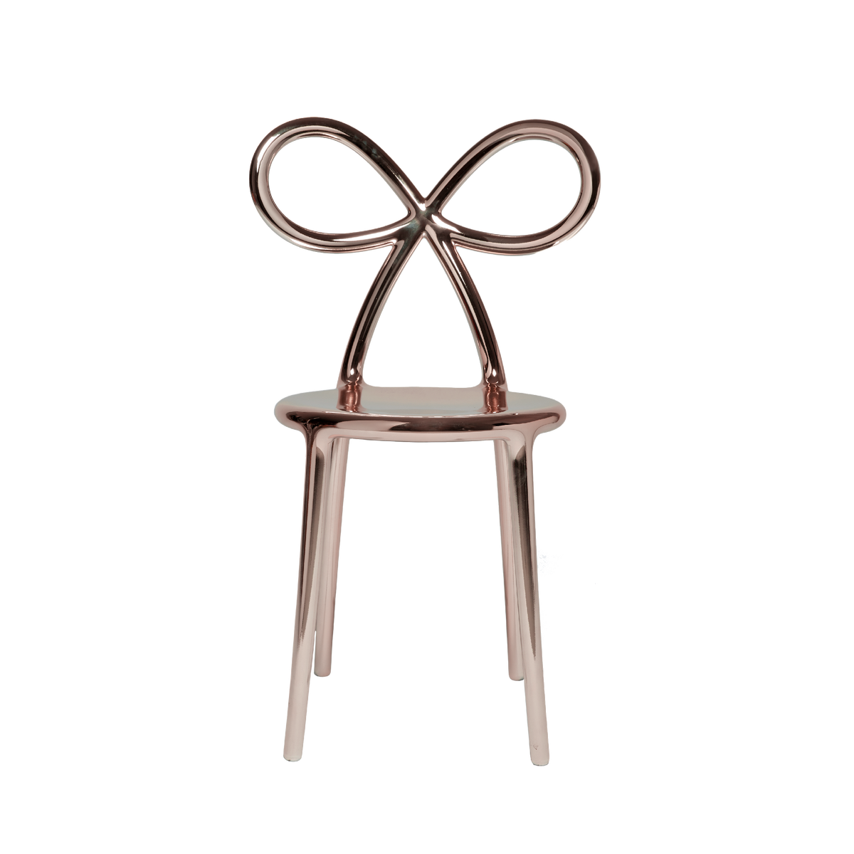 Zestaw krzeseł RIBBON różowy metal Qeeboo Eye on Design
