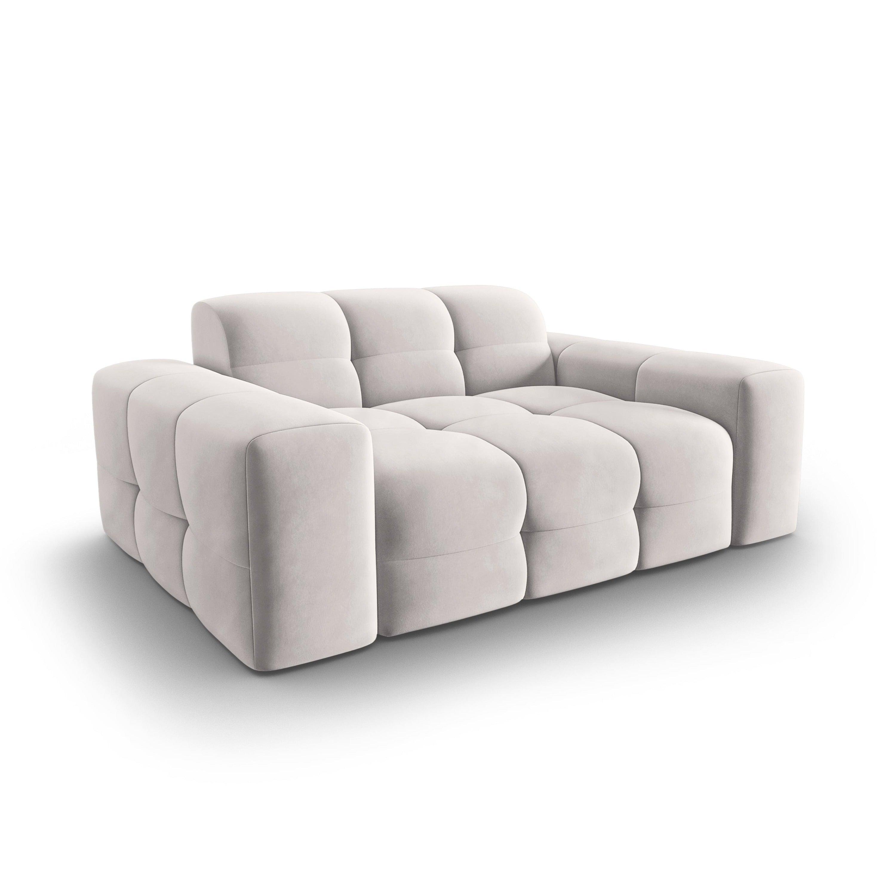 Sofa aksamitna 2-osobowa KENDAL jasnoszary Micadoni Eye on Design