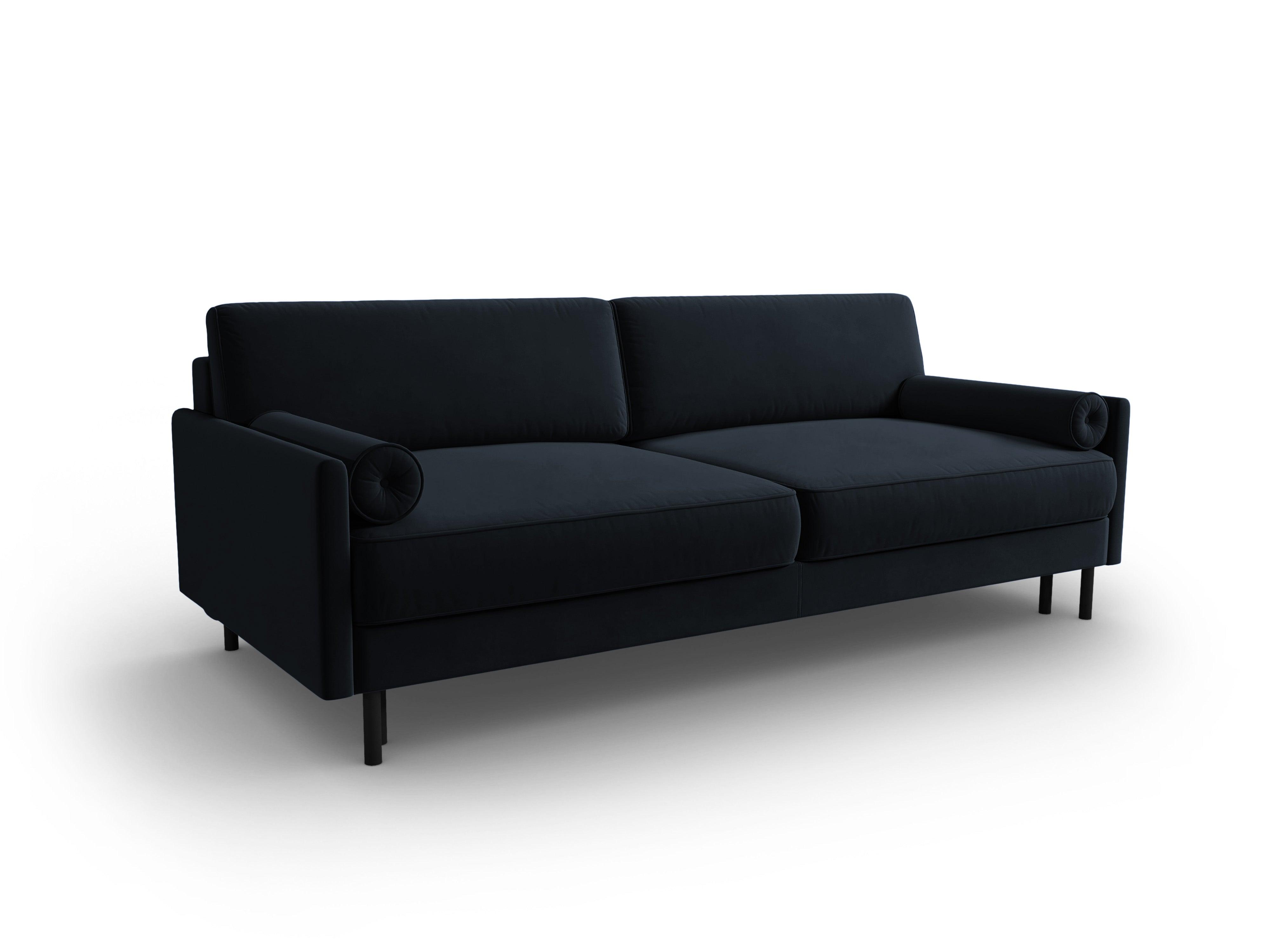 Sofa aksamitna z funkcją spania SCOTT ciemnoniebieski Micadoni Eye on Design