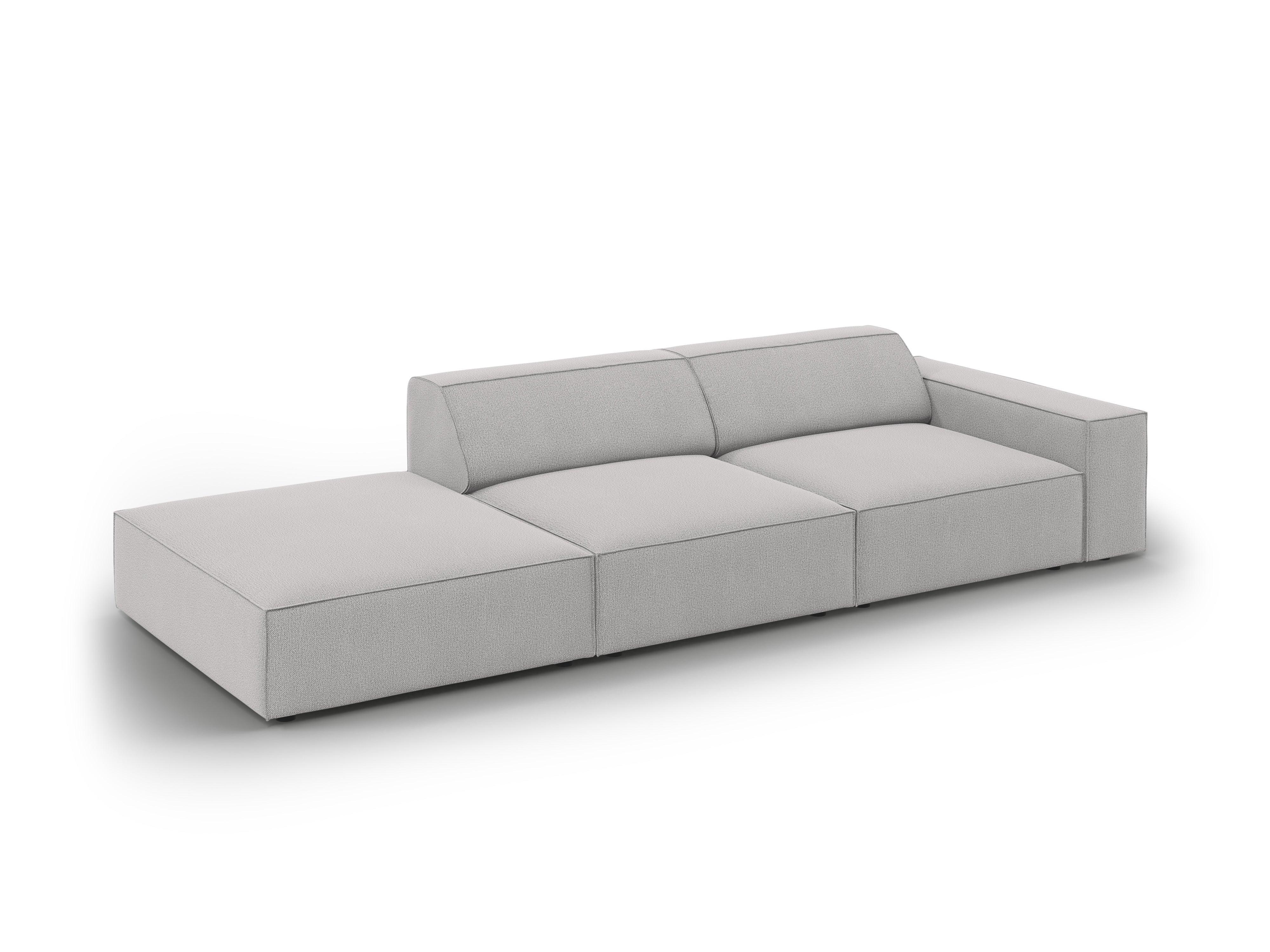 Sofa lewostronna 3-osobowa JODIE jasnoszary Micadoni Eye on Design