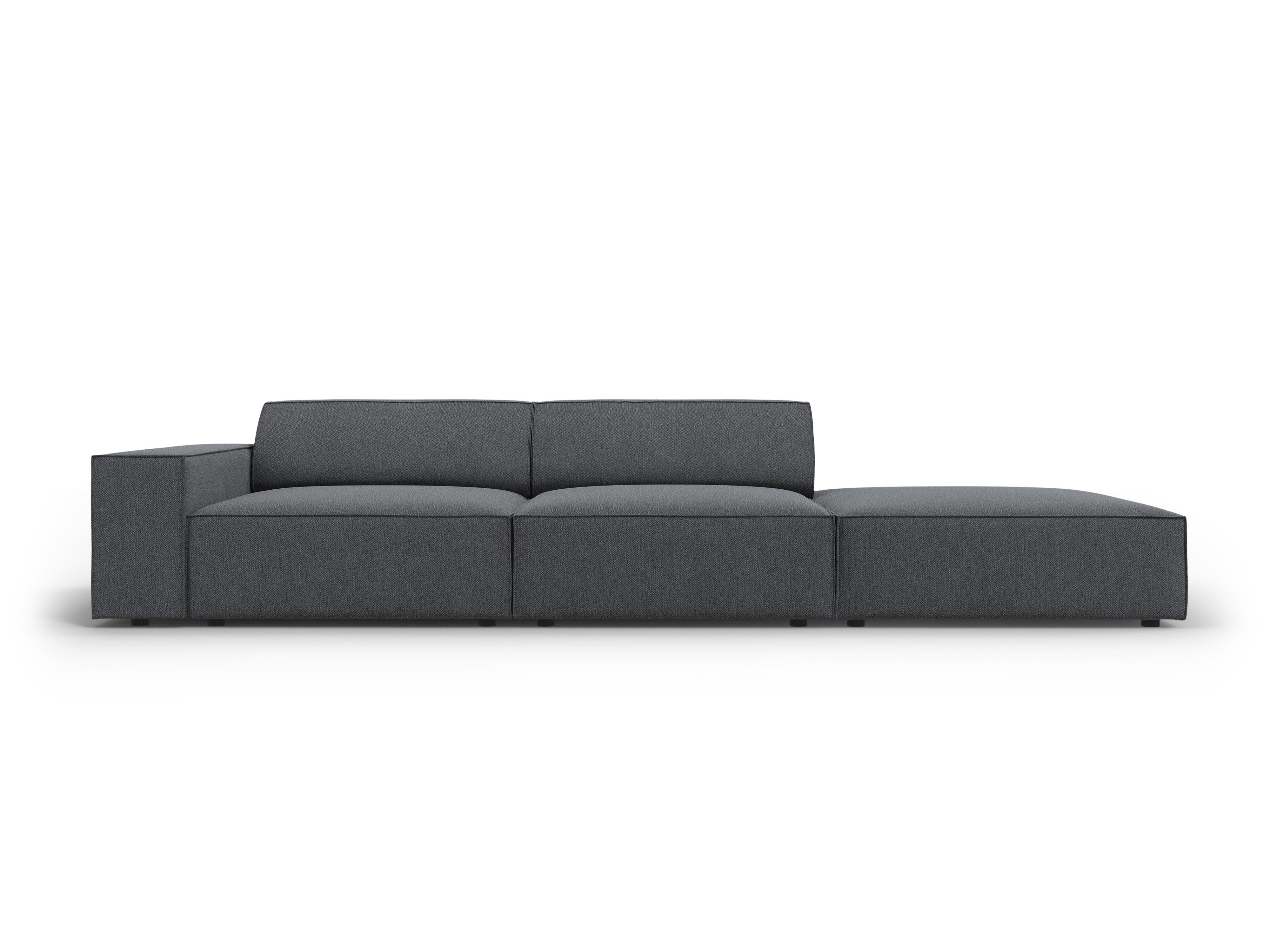 Sofa prawostronna 3-osobowa JODIE ciemnoszary Micadoni Eye on Design