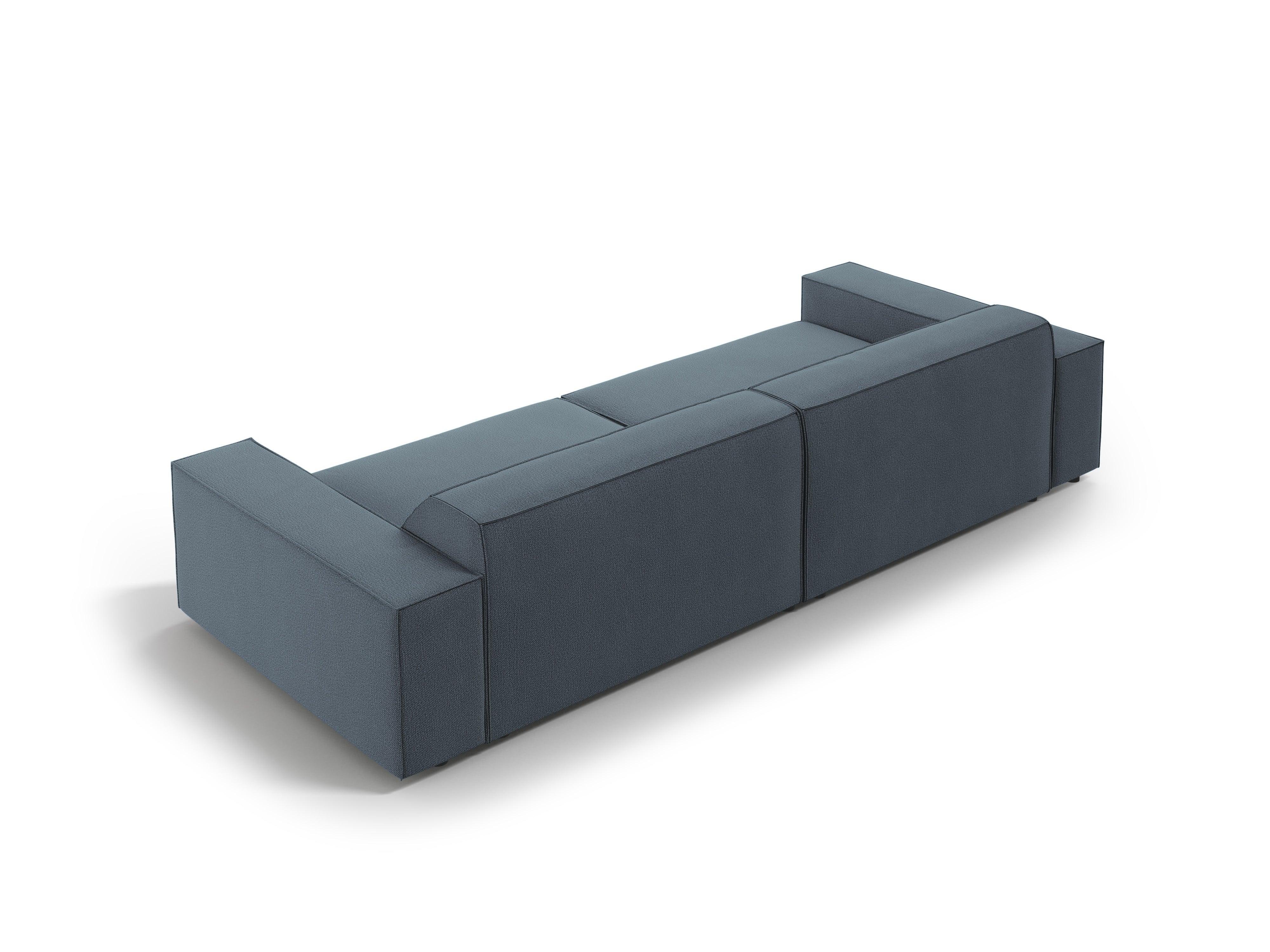 Sofa 3-osobowa JODIE niebieski – aksamit