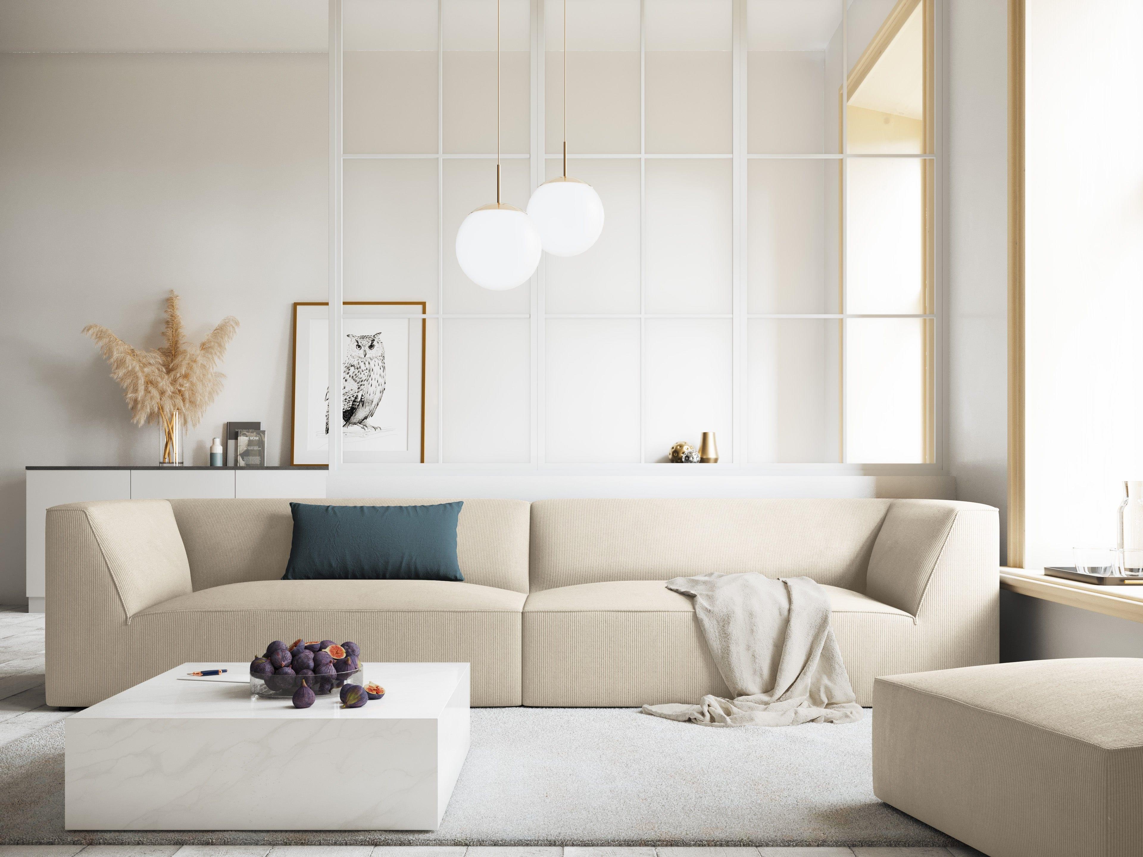 Sofa sztruksowa RUBY beżowy – Micadoni