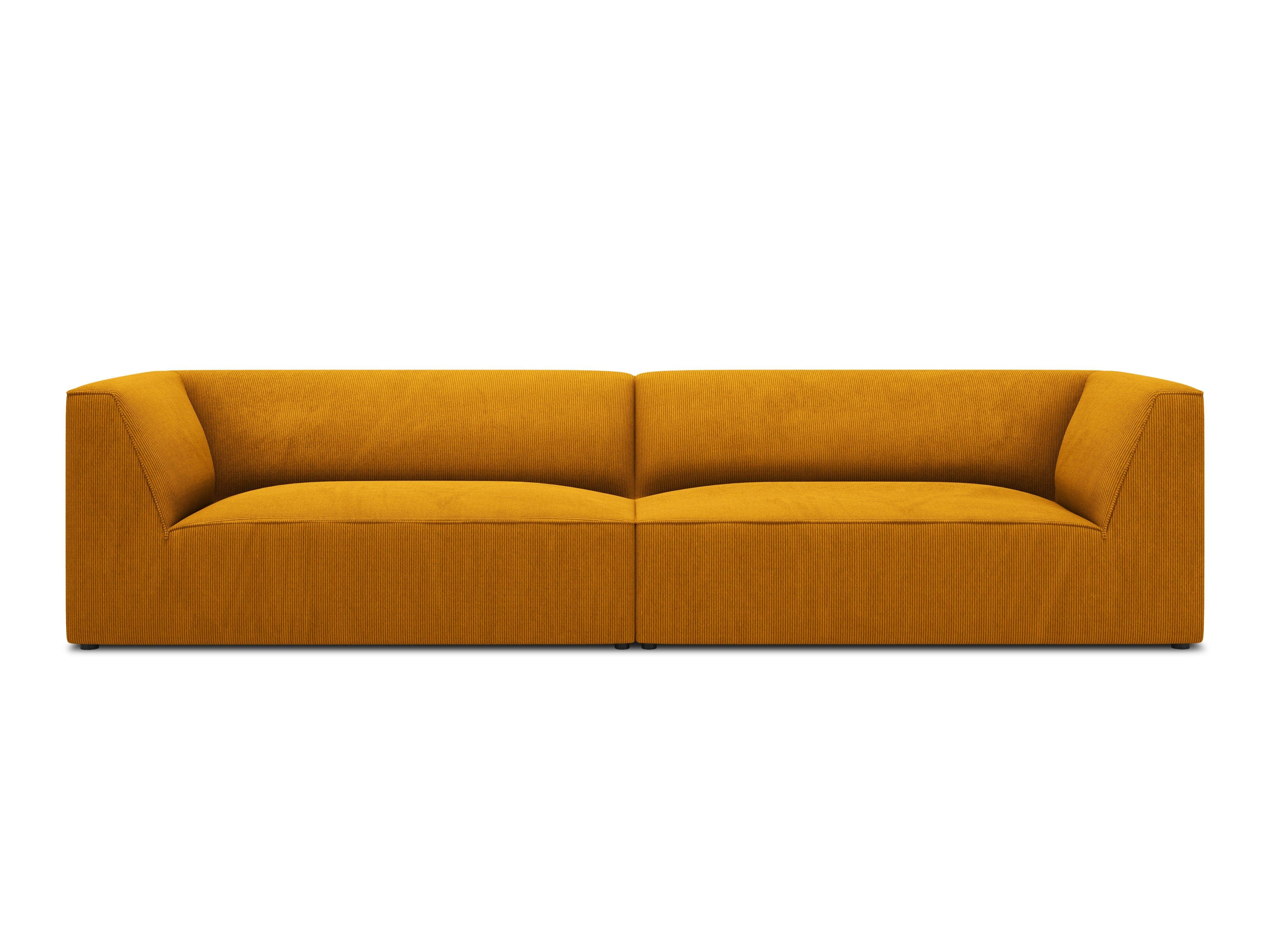 Sofa sztruksowa RUBY żółty – Micadoni