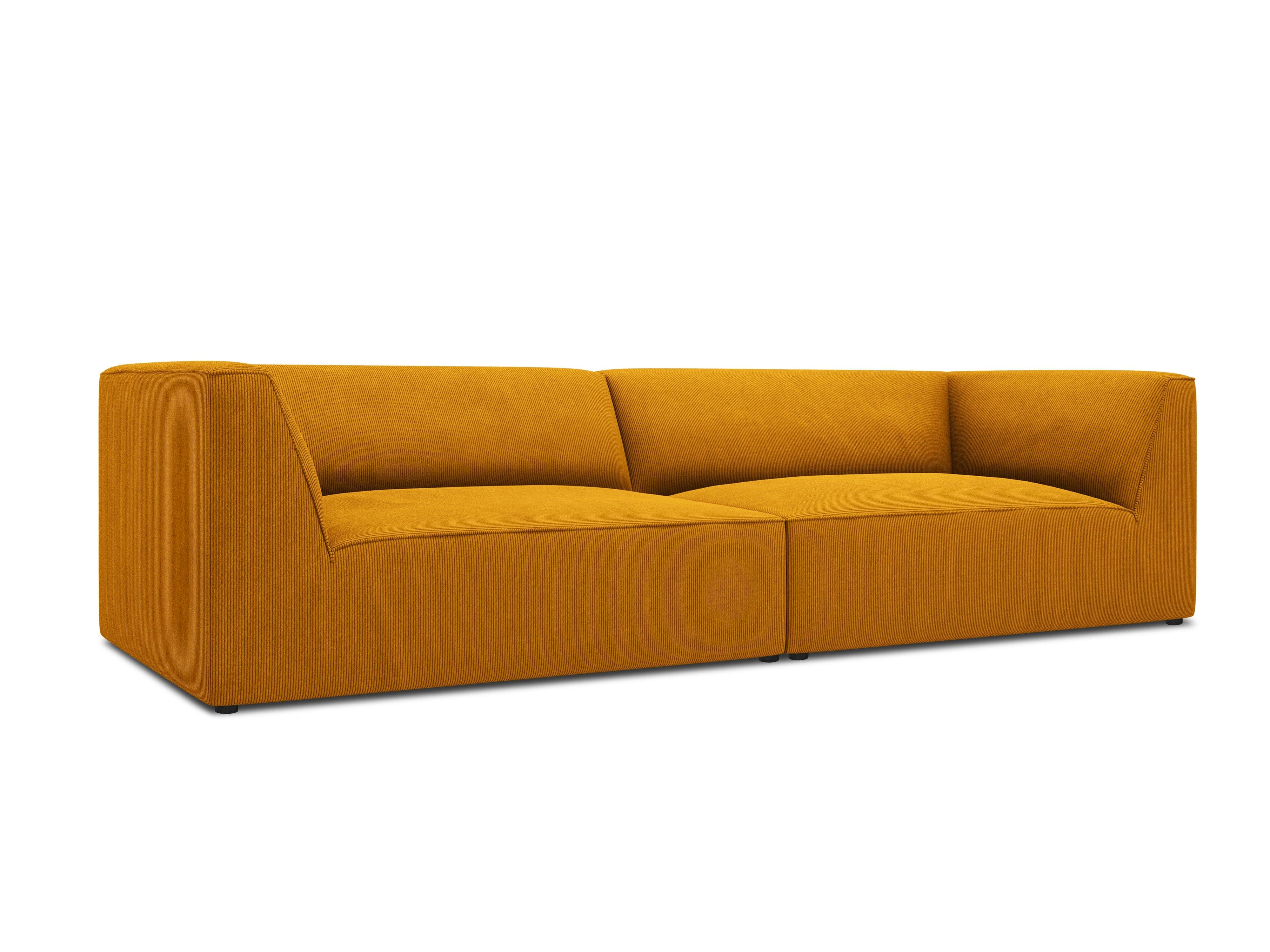 Sofa sztruksowa RUBY żółty – Micadoni