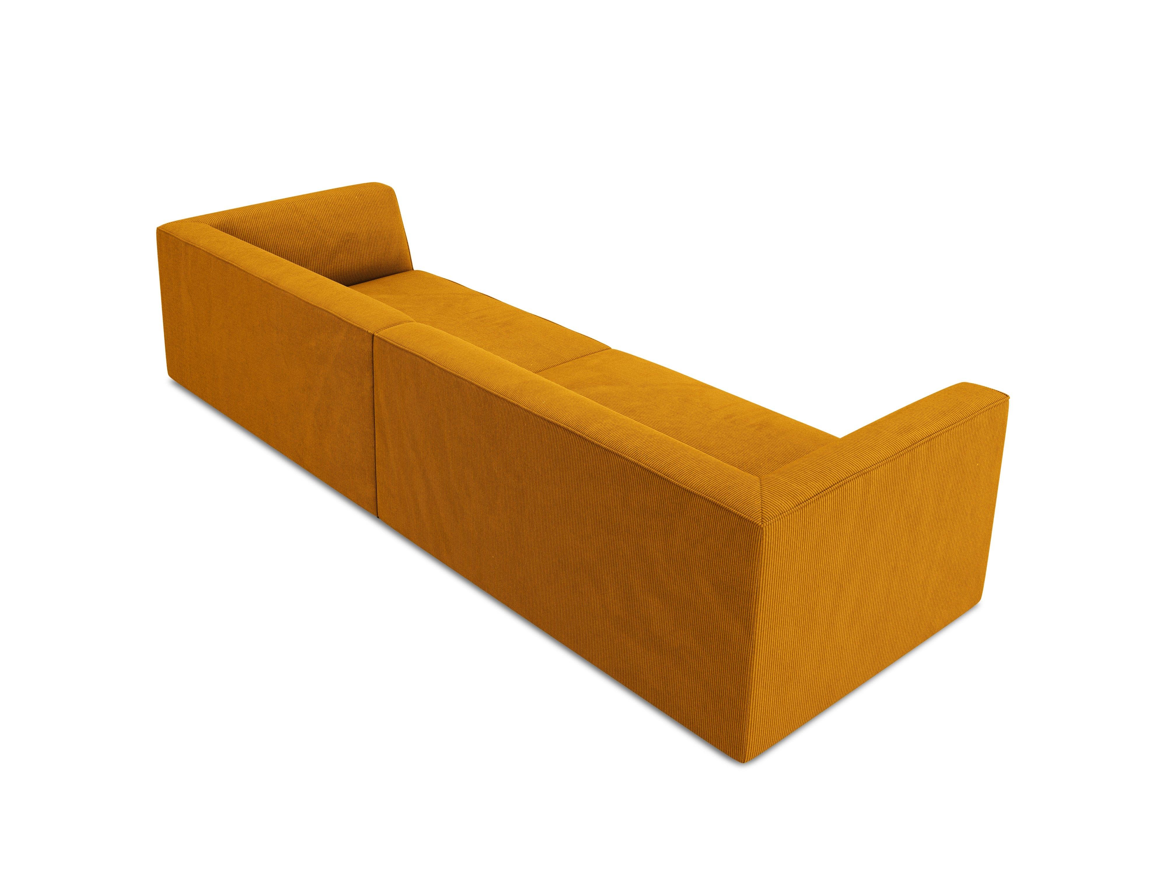 Sofa sztruksowa RUBY żółty – Micadoni