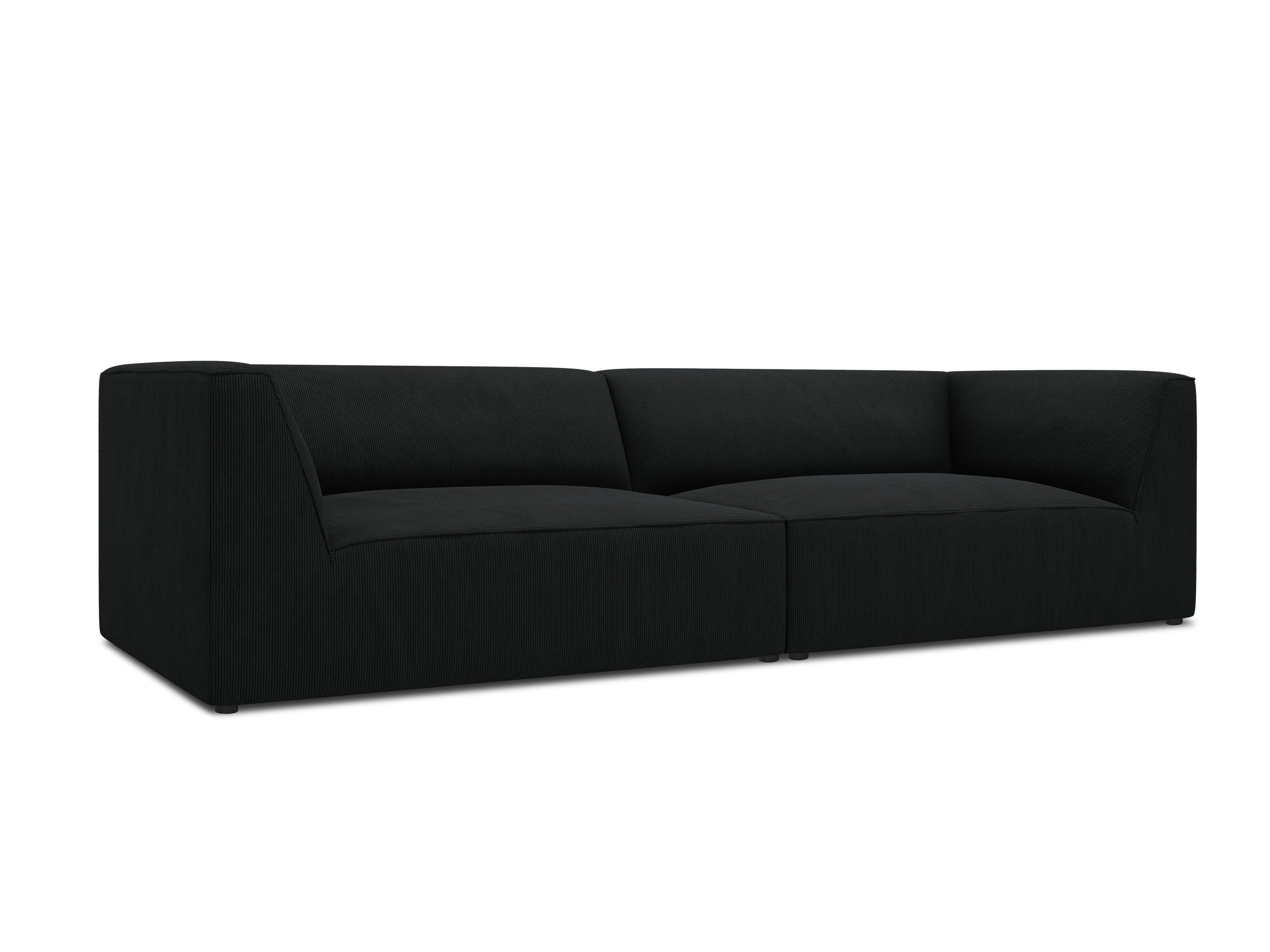 Sofa sztruksowa RUBY czarny Micadoni Eye on Design