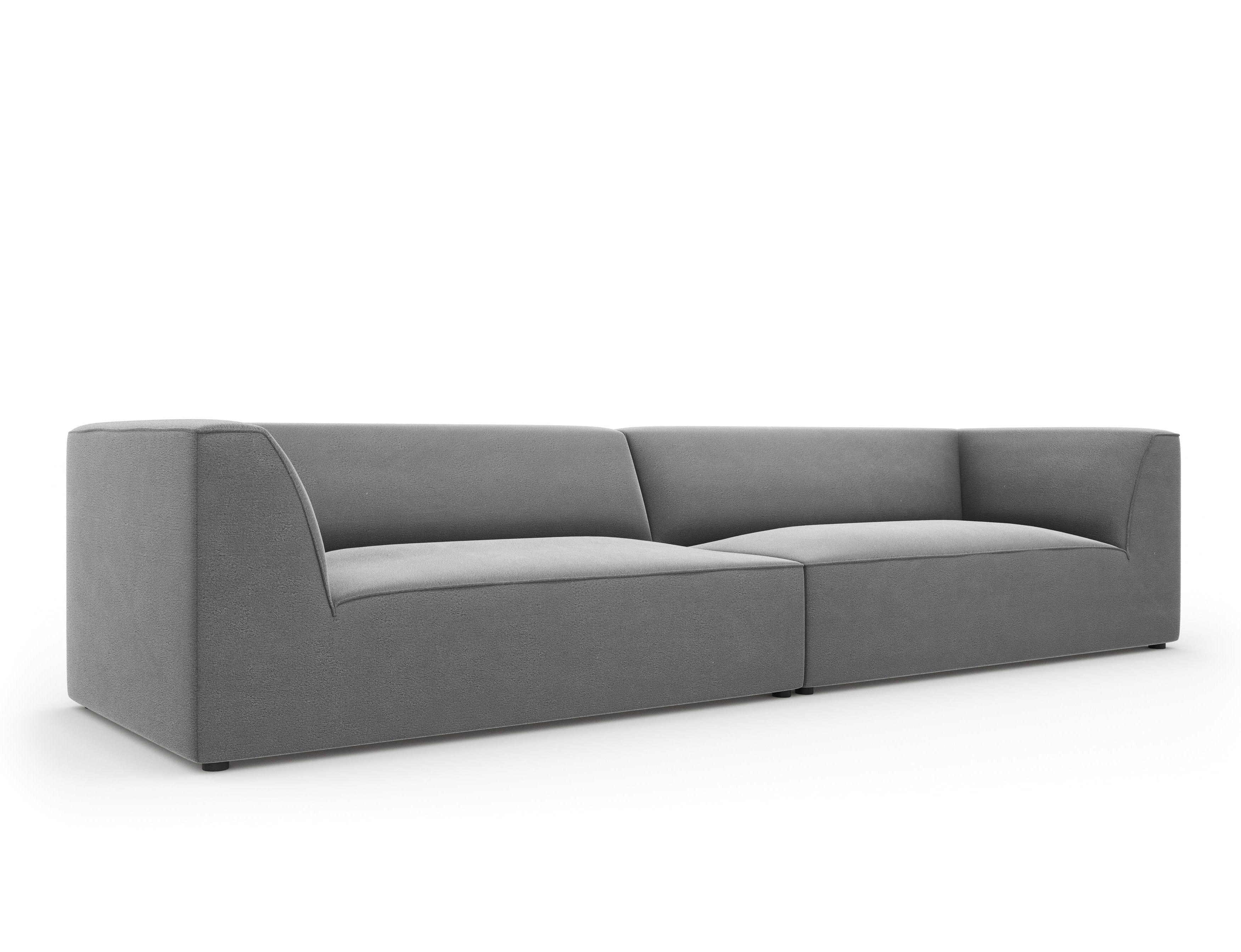 Sofa aksamitna RUBY szary – Micadoni
