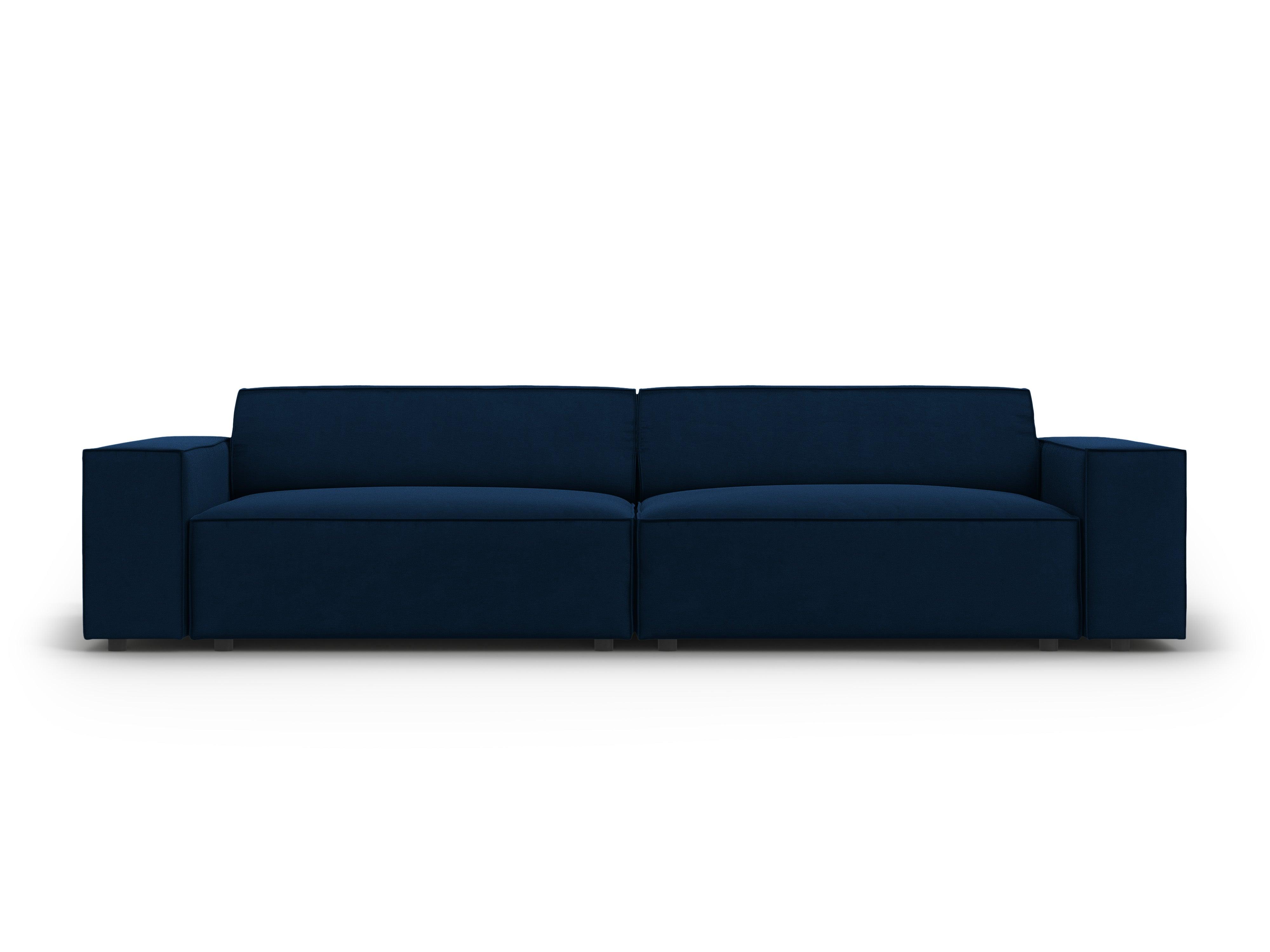 Sofa aksamitna 4-osobowa JODIE granat królewski – Micadoni