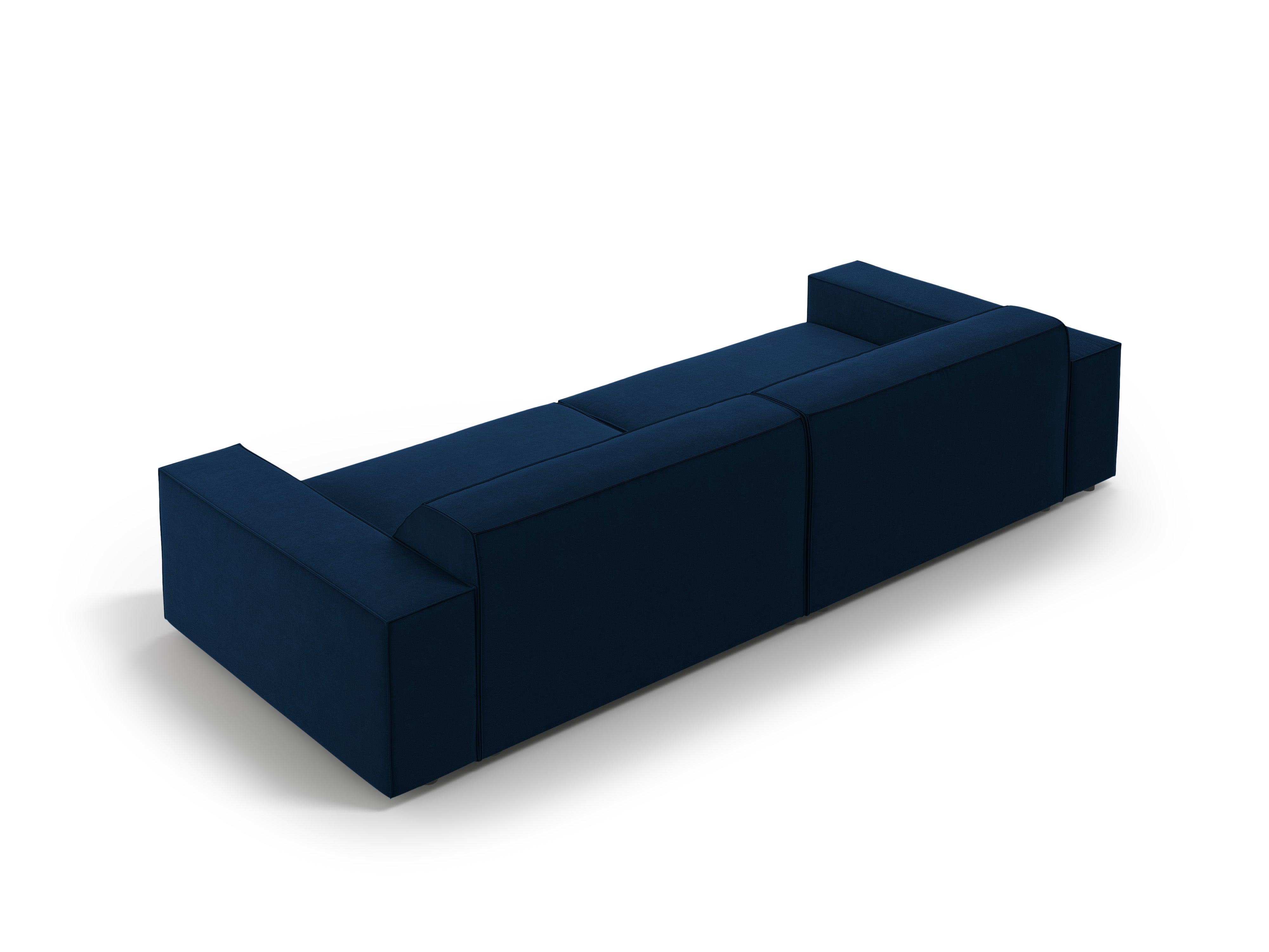 Sofa aksamitna 4-osobowa JODIE granat królewski – Micadoni