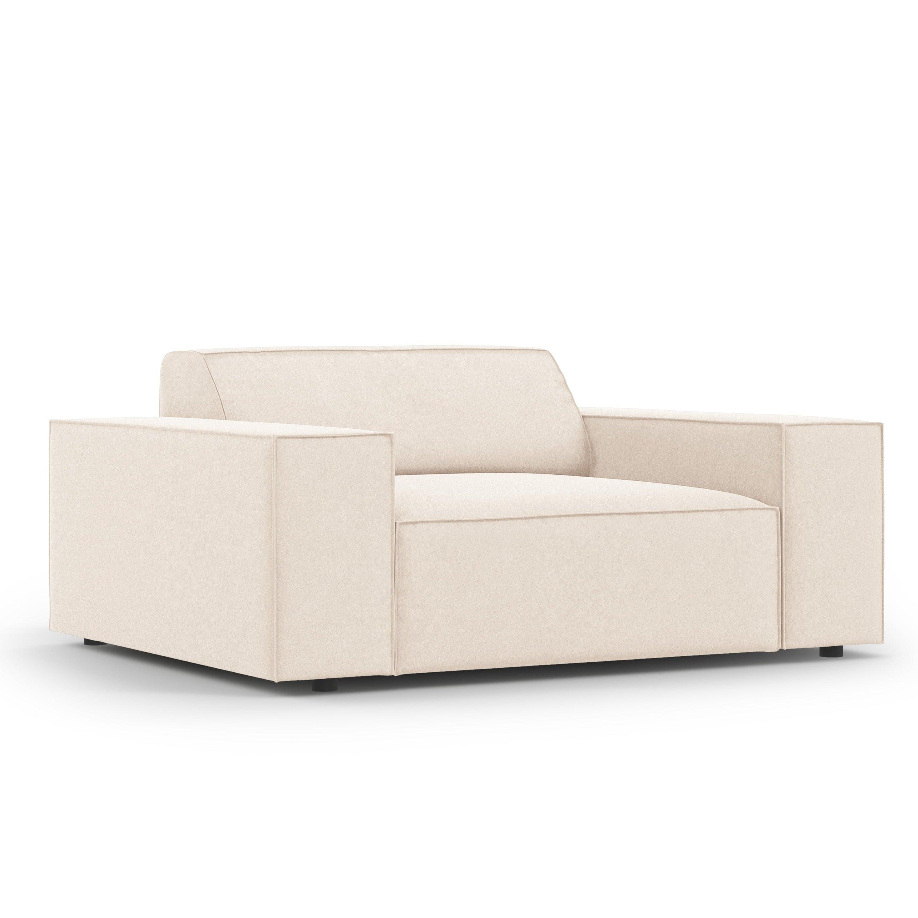 Fotel aksamitny JODIE jasnobeżowy Micadoni Eye on Design