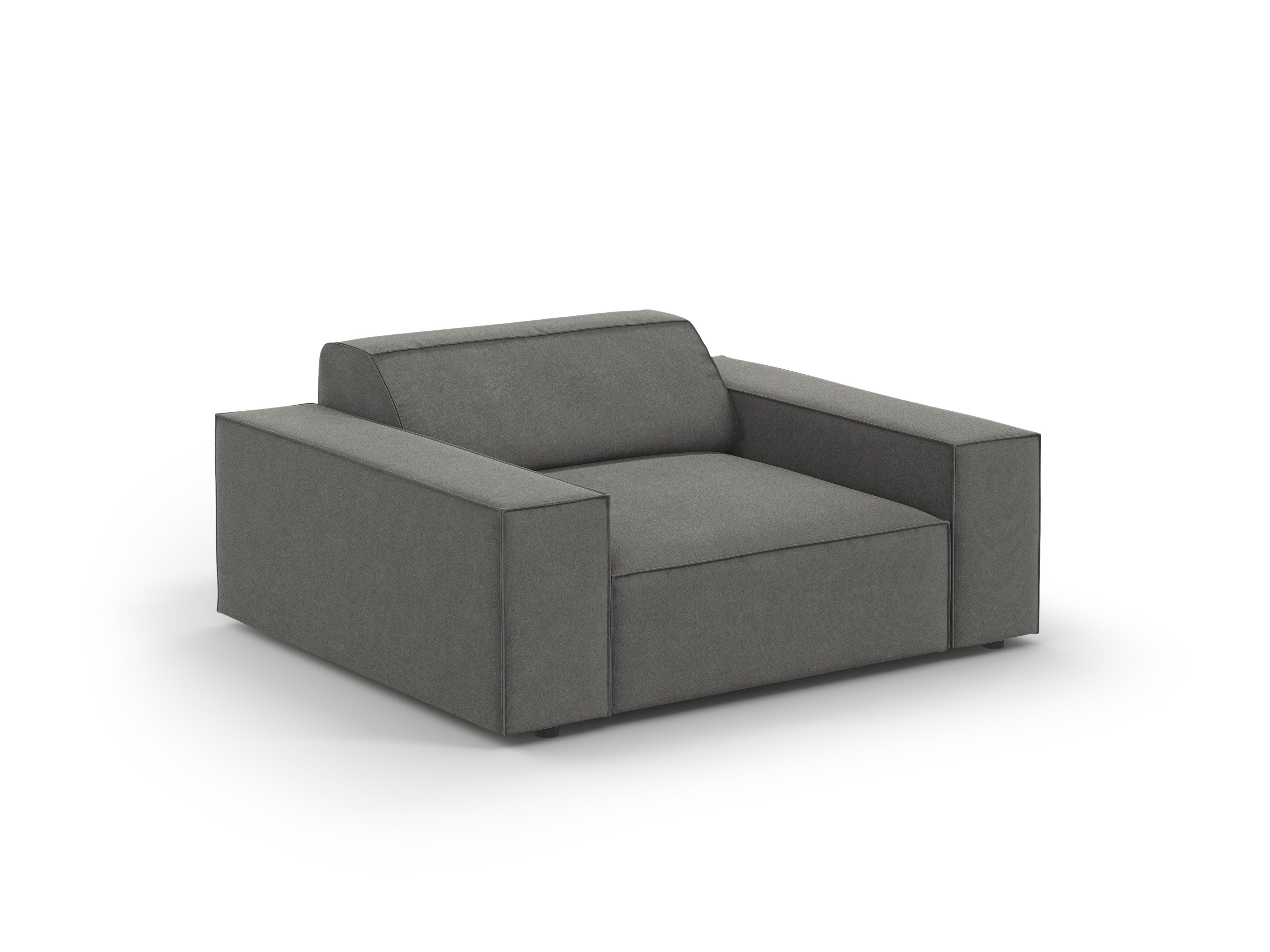 Fotel aksamitny JODIE jasnoszary Micadoni Eye on Design