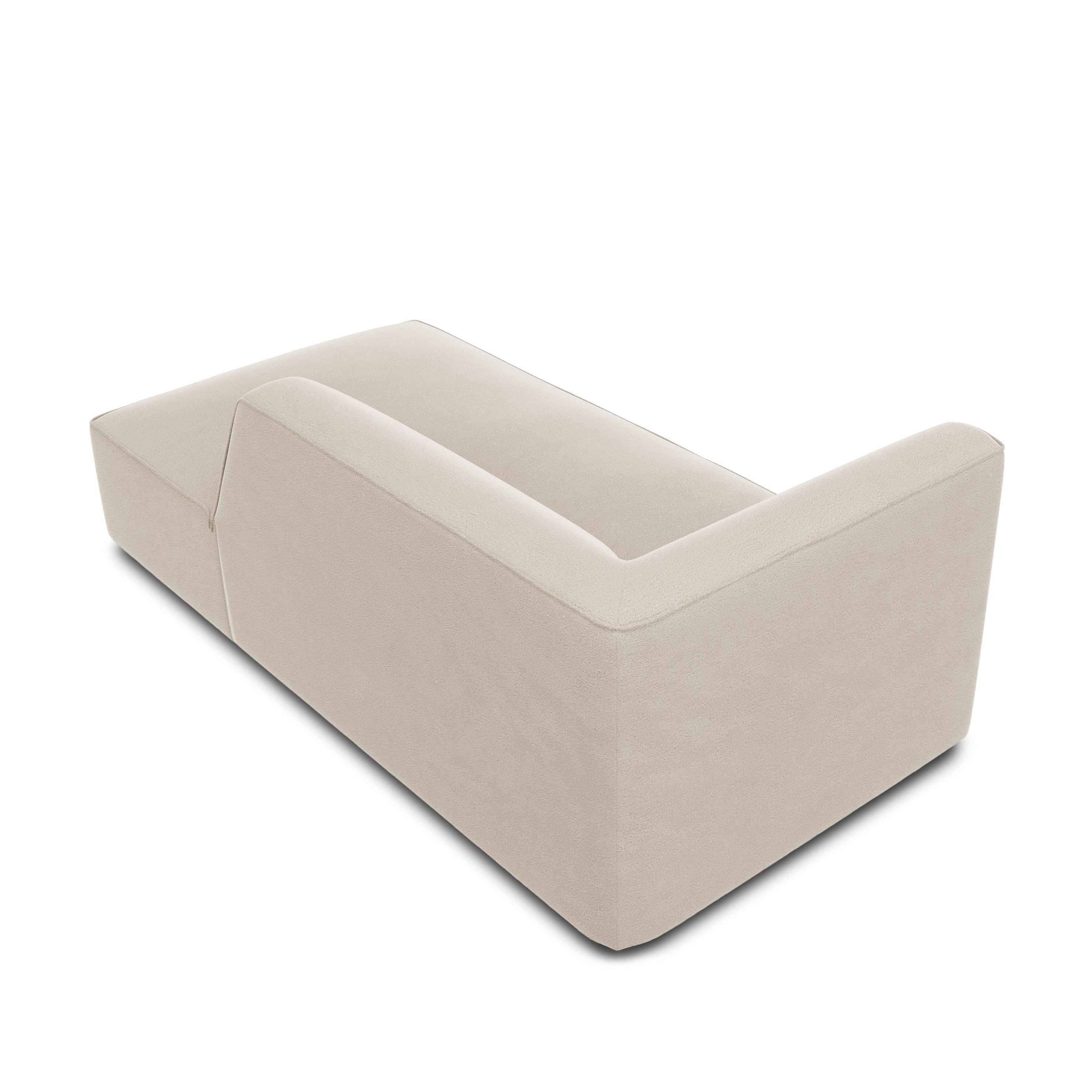 Szezlong aksamitny prawostronny RUBY beżowy Micadoni Eye on Design