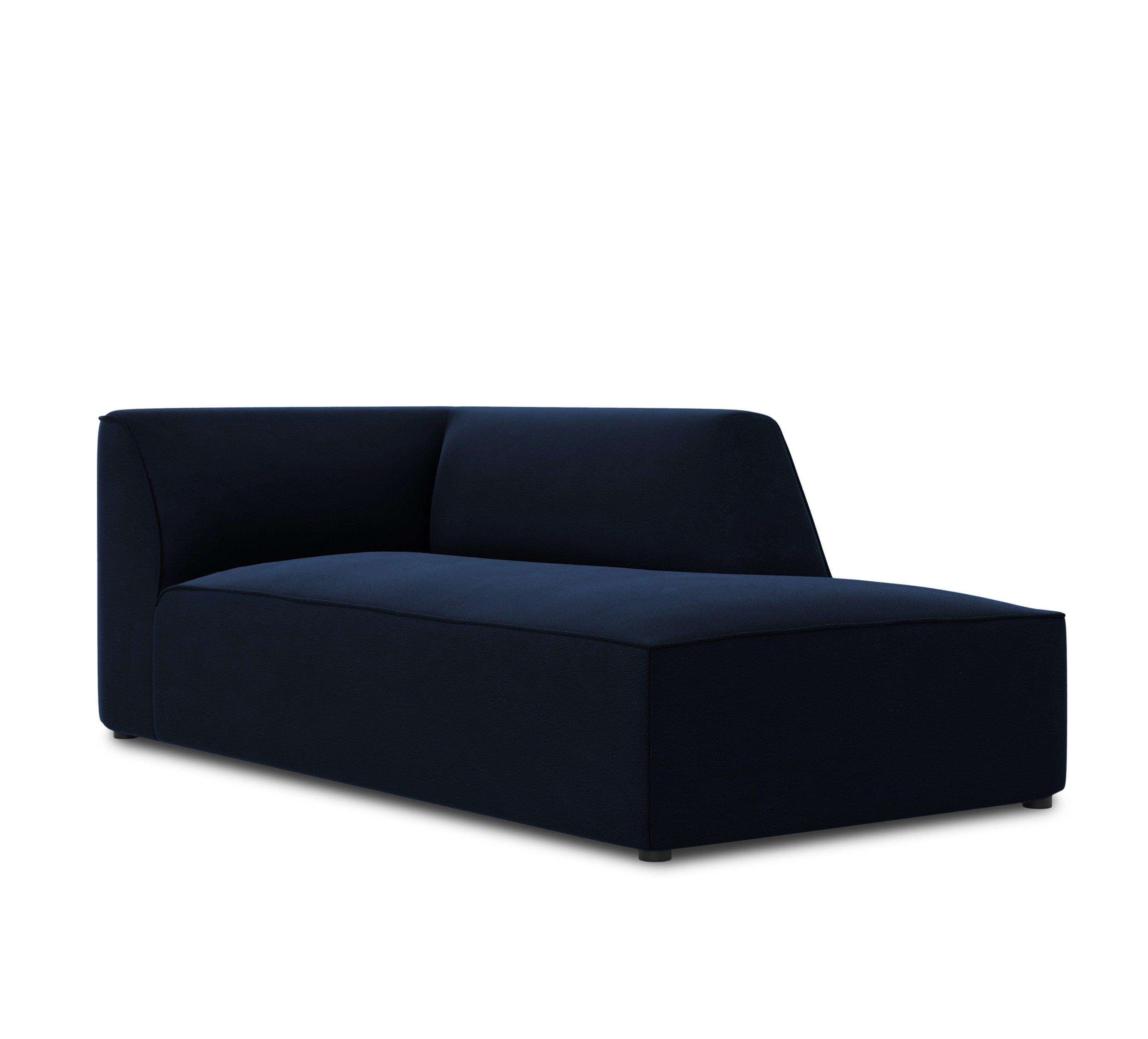 Szezlong aksamitny prawostronny RUBY granat królewski Micadoni Eye on Design