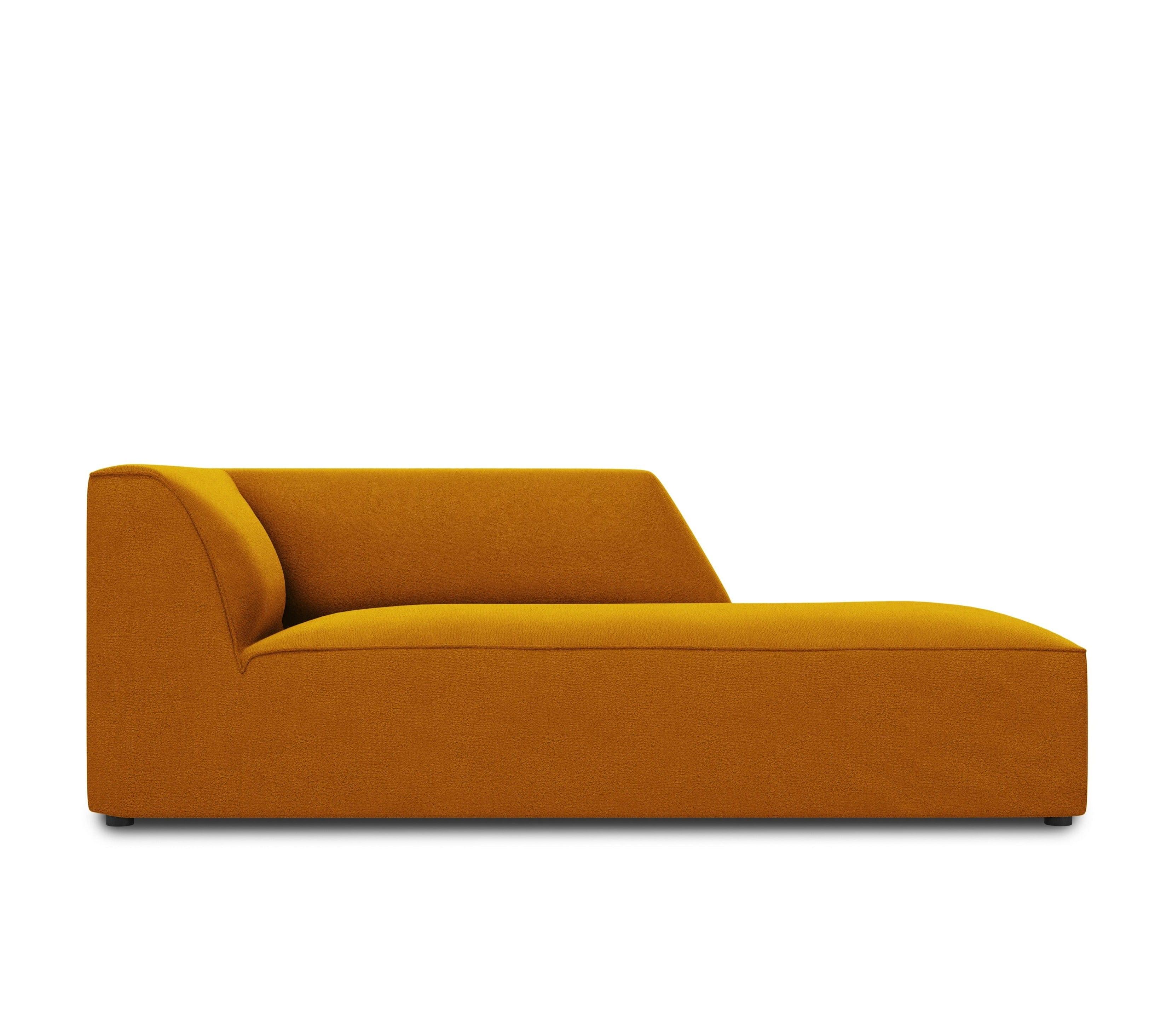Szezlong aksamitny prawostronny RUBY żółty Micadoni Eye on Design
