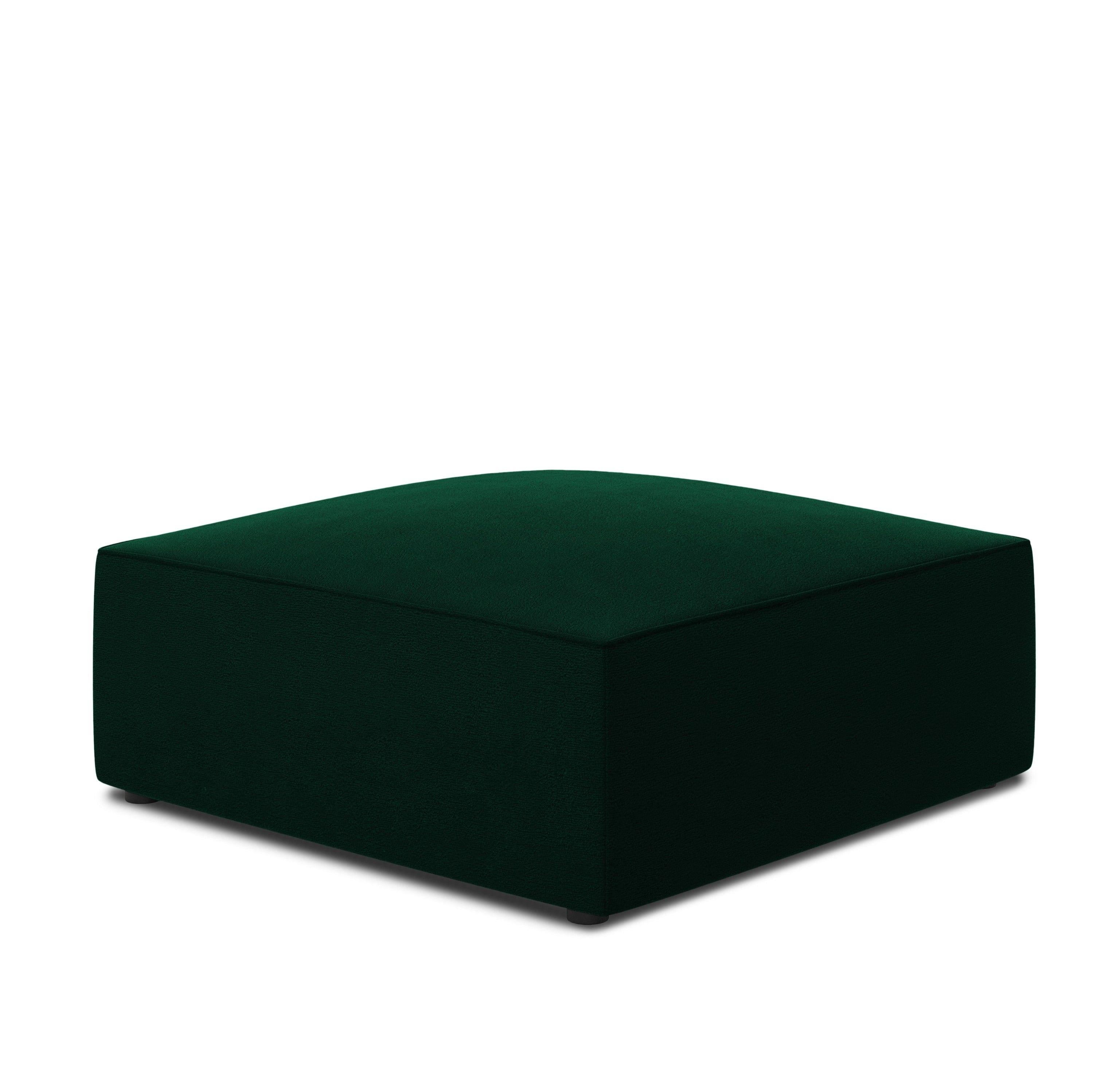 Puf aksamitny RUBY butelkowa zieleń Micadoni Eye on Design