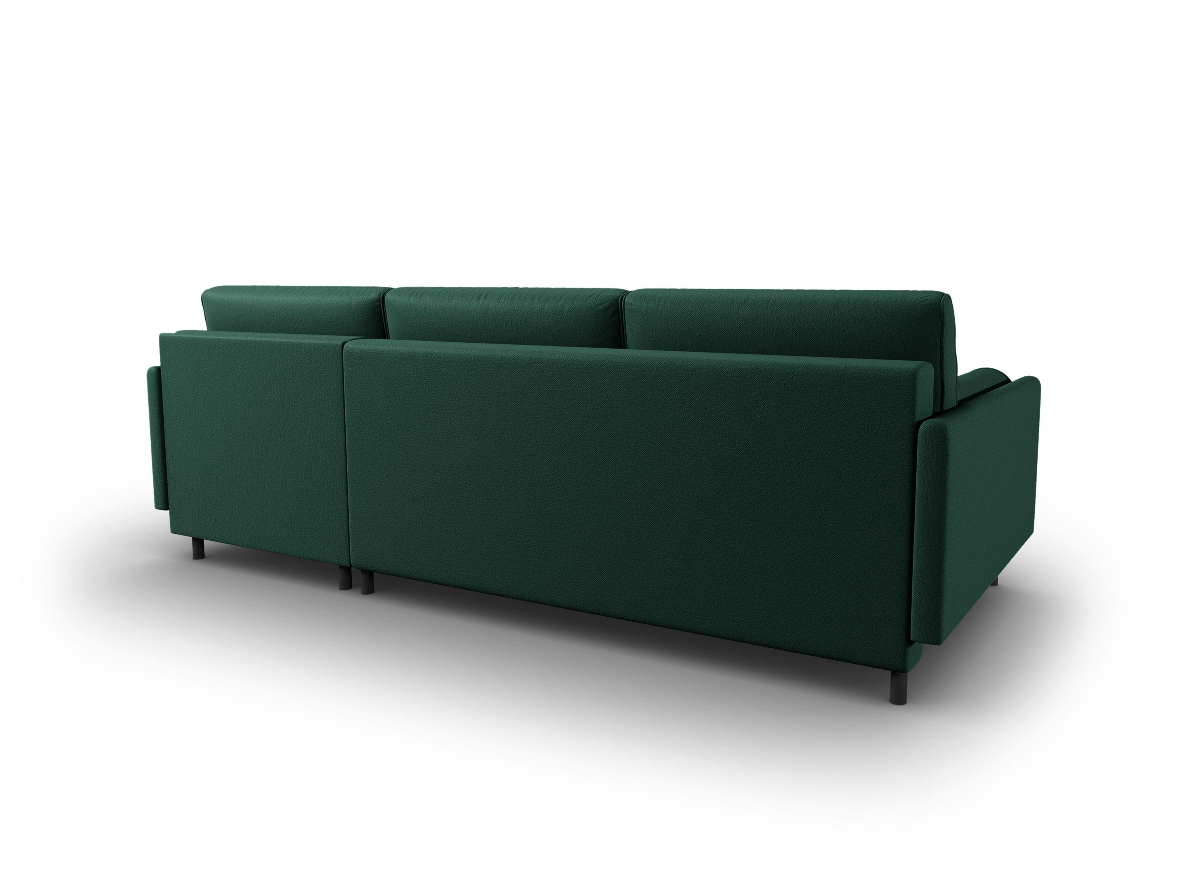 Narożnik prawostronny z funkcją spania SCOTT zielony Micadoni Eye on Design