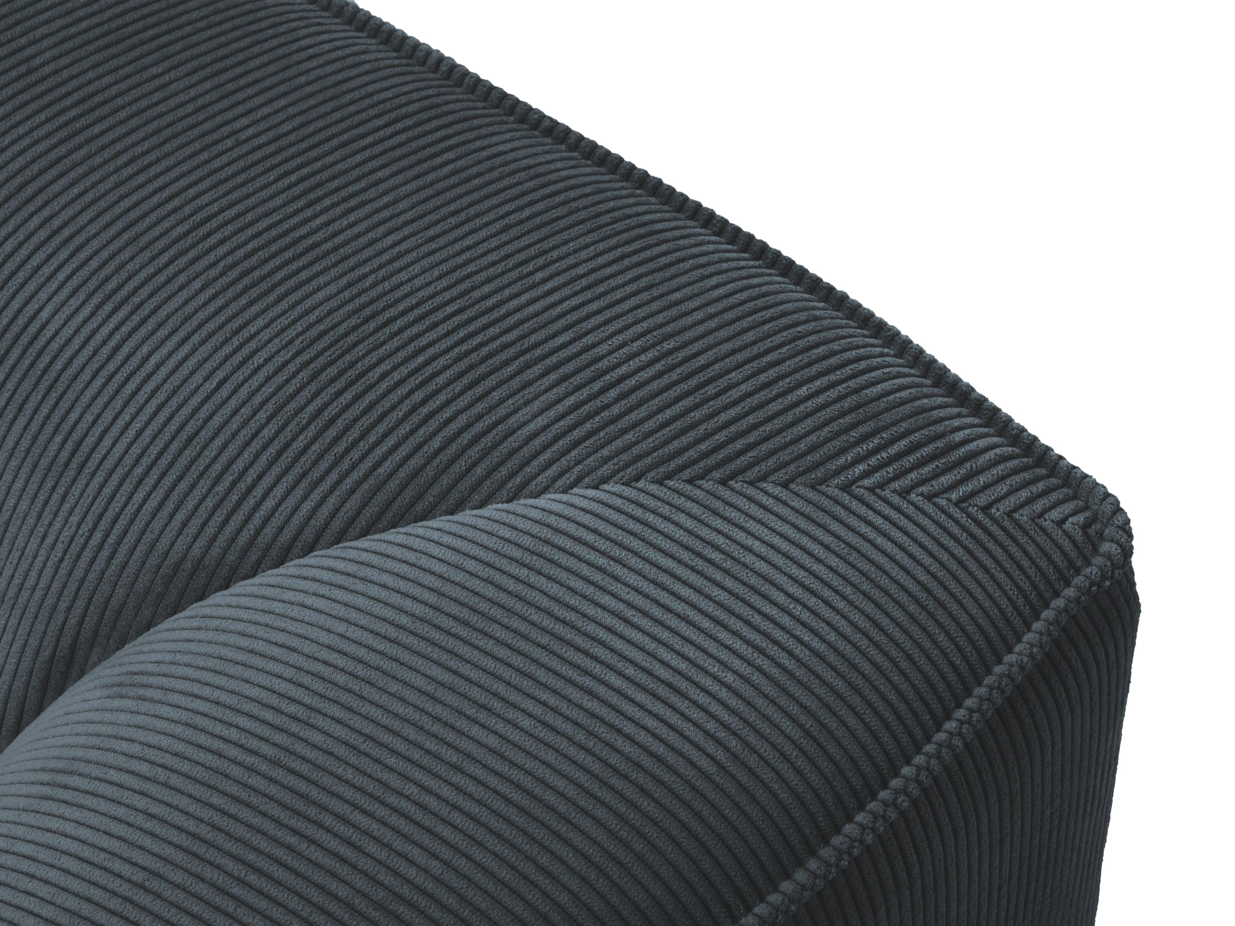 Narożnik sztruksowy 4-osobowy prawostronny RUBY niebieski Micadoni Eye on Design