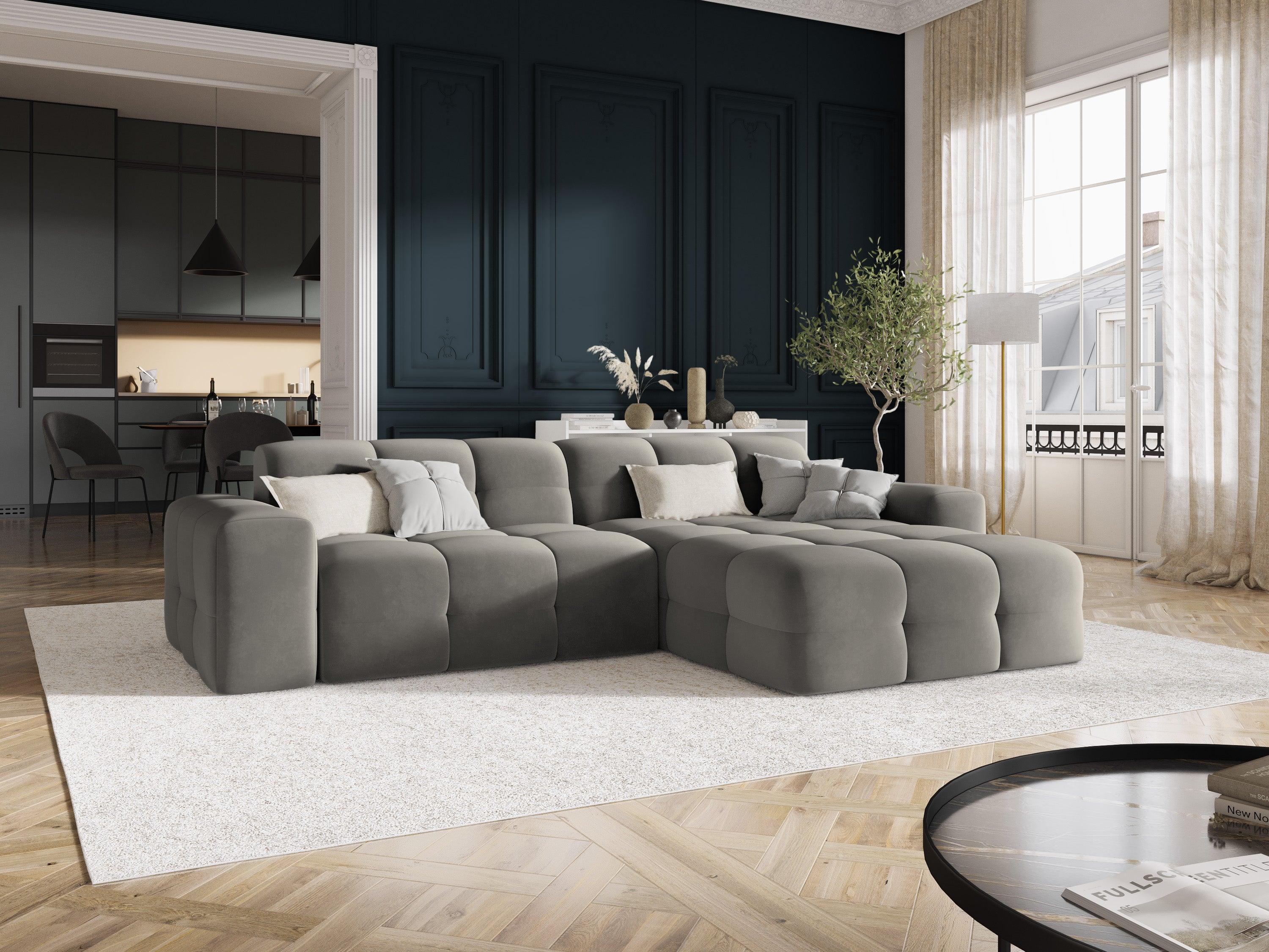 Narożnik prawostronny 4-osobowy KENDAL szary Micadoni Eye on Design