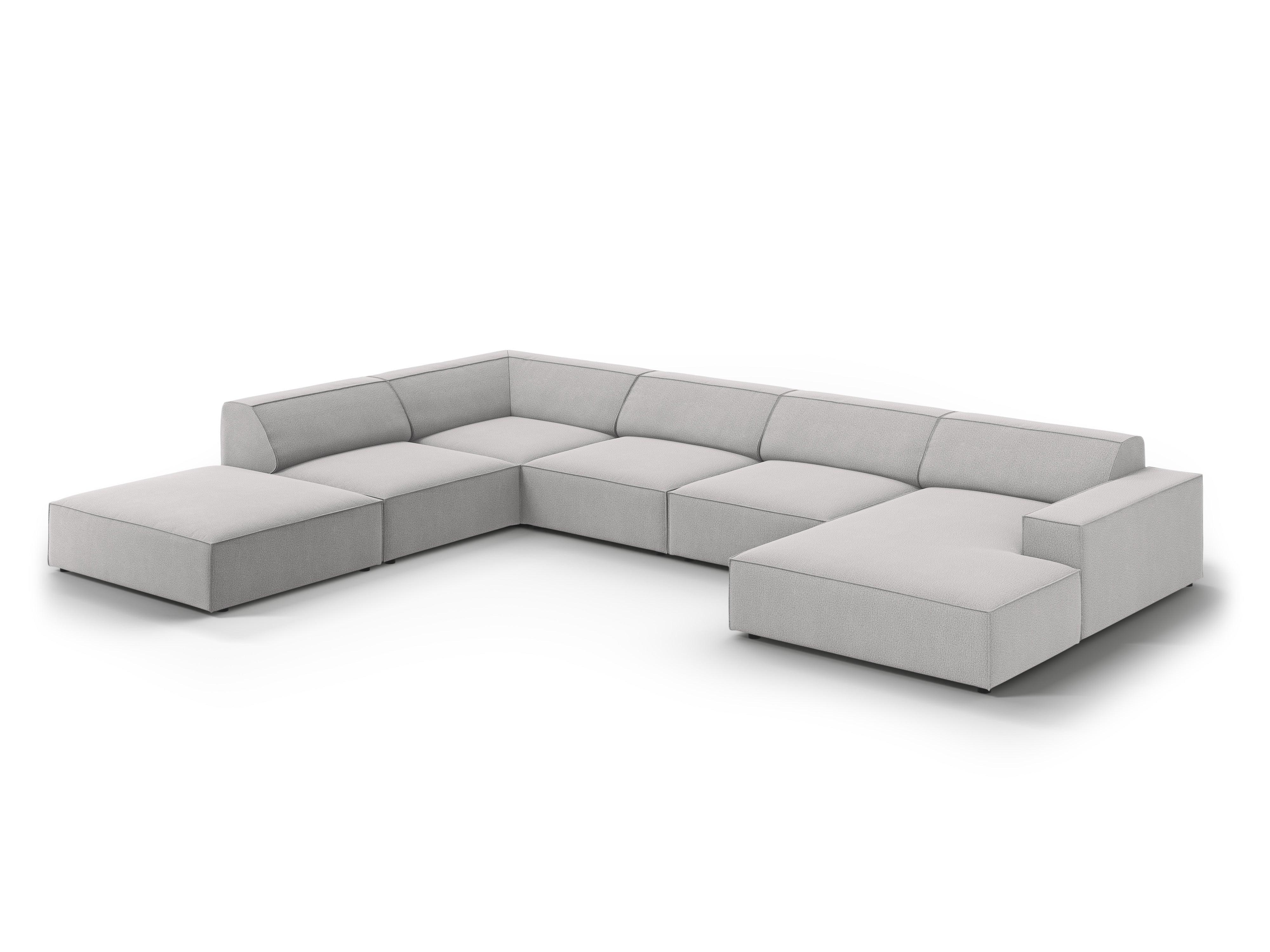 Sofa panoramiczna lewostronna JODIE jasnoszary Micadoni Eye on Design