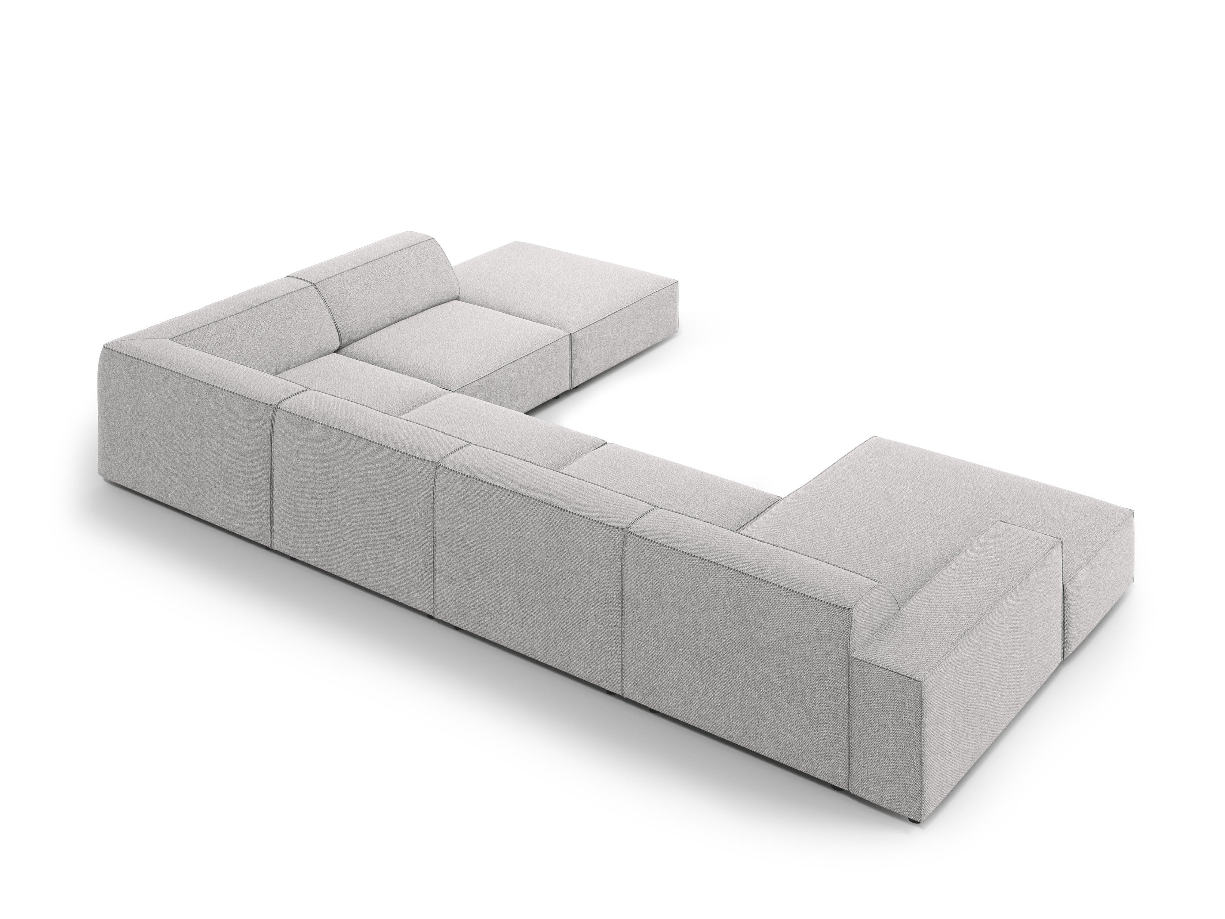 Sofa panoramiczna prawostronna JODIE jasnoszary Micadoni Eye on Design