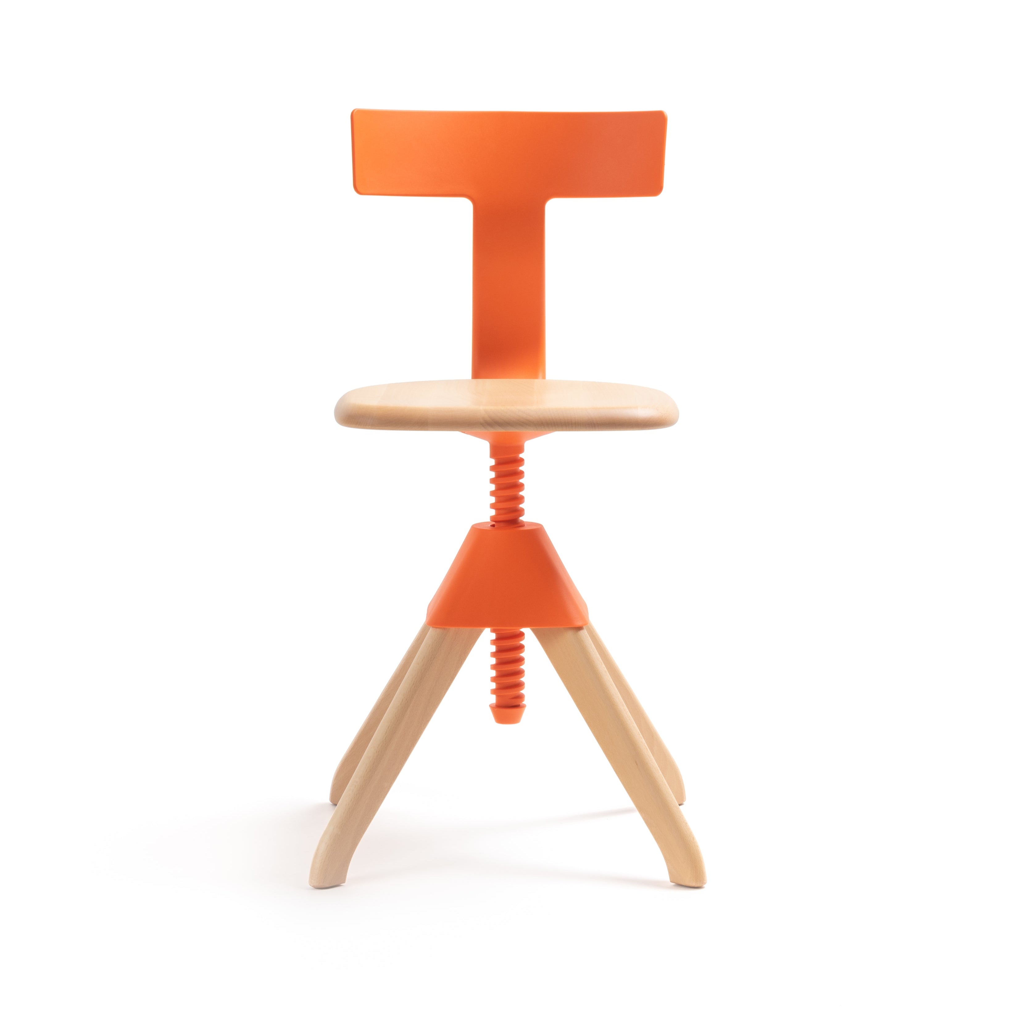 Krzesło TUFFY DZIKA BANDA pomarańczowy z drewnem Magis Eye on Design