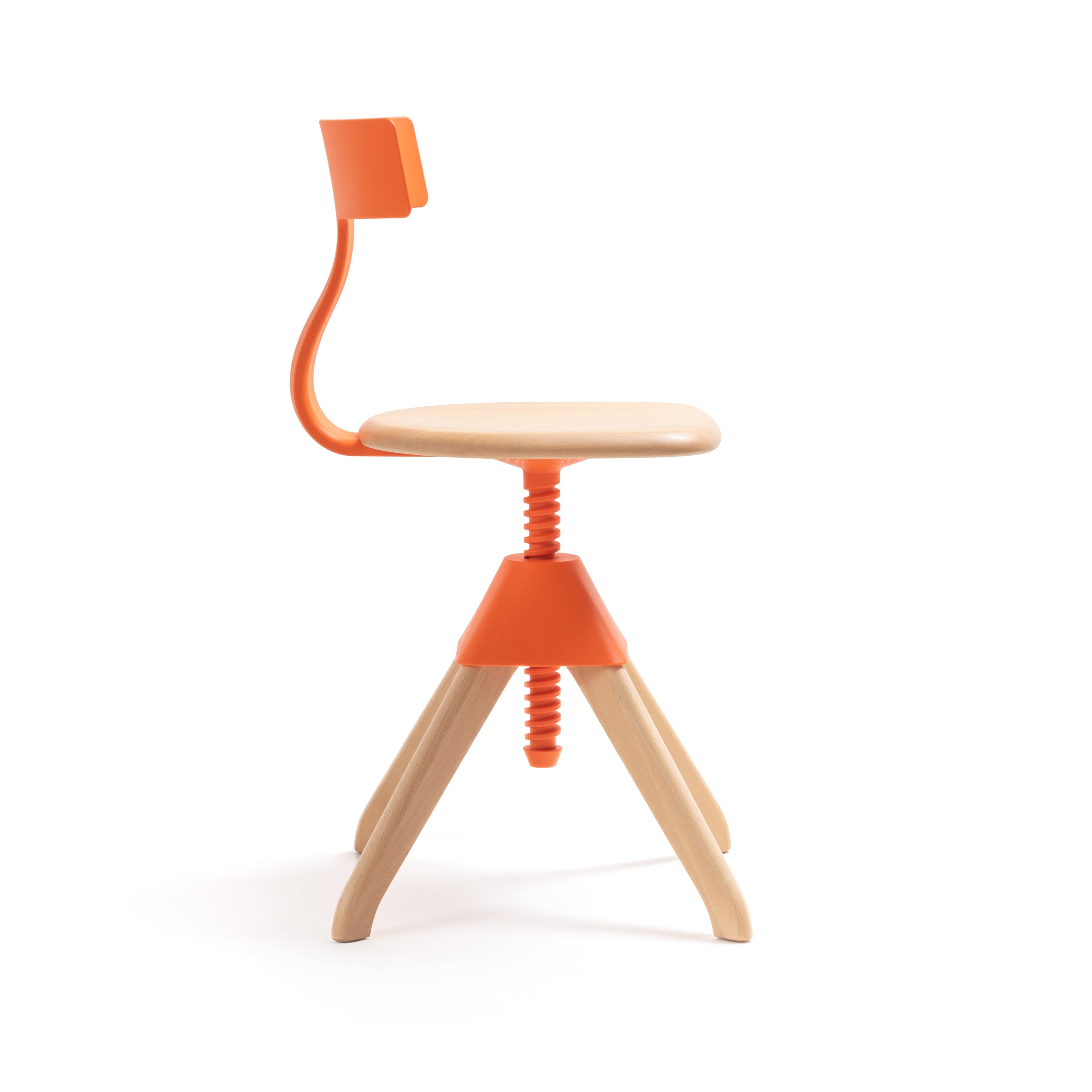 Krzesło TUFFY DZIKA BANDA pomarańczowy z drewnem Magis Eye on Design