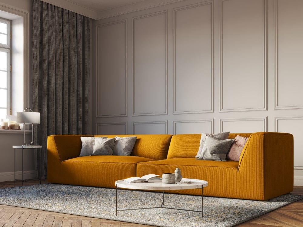 Sofa sztruksowa RUBY żółty – Micadoni