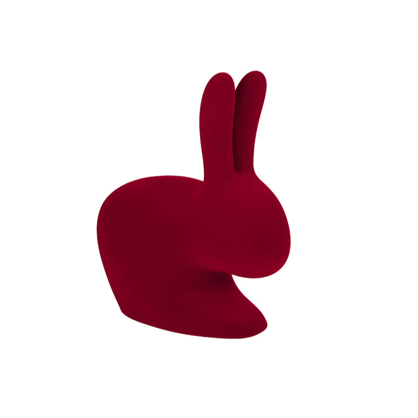 Podpórka do książek RABBIT VELVET czerwony Qeeboo Eye on Design