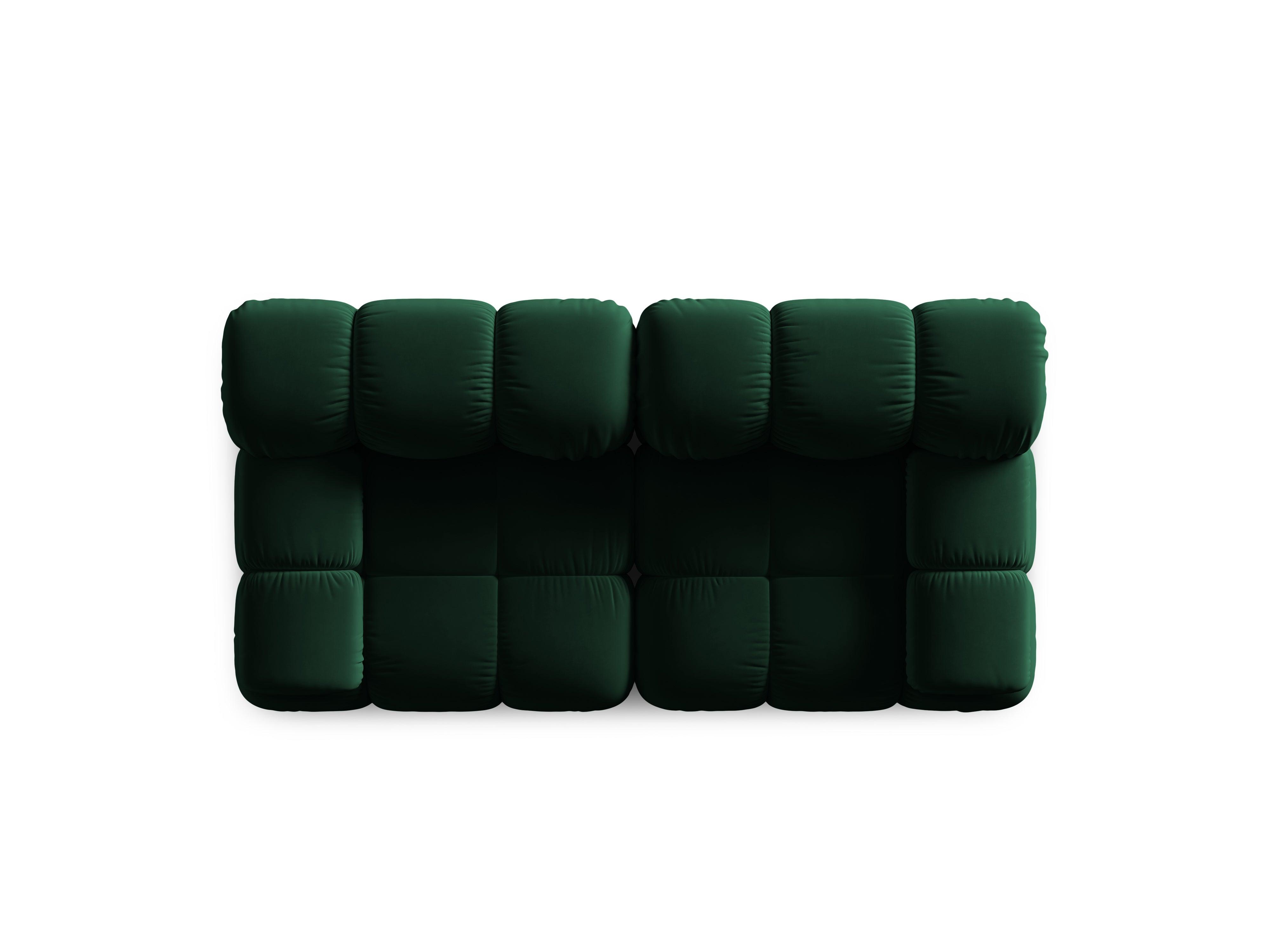Sofa aksamitna 2-osobowa TROPEA butelkowa zieleń Milo Casa Eye on Design