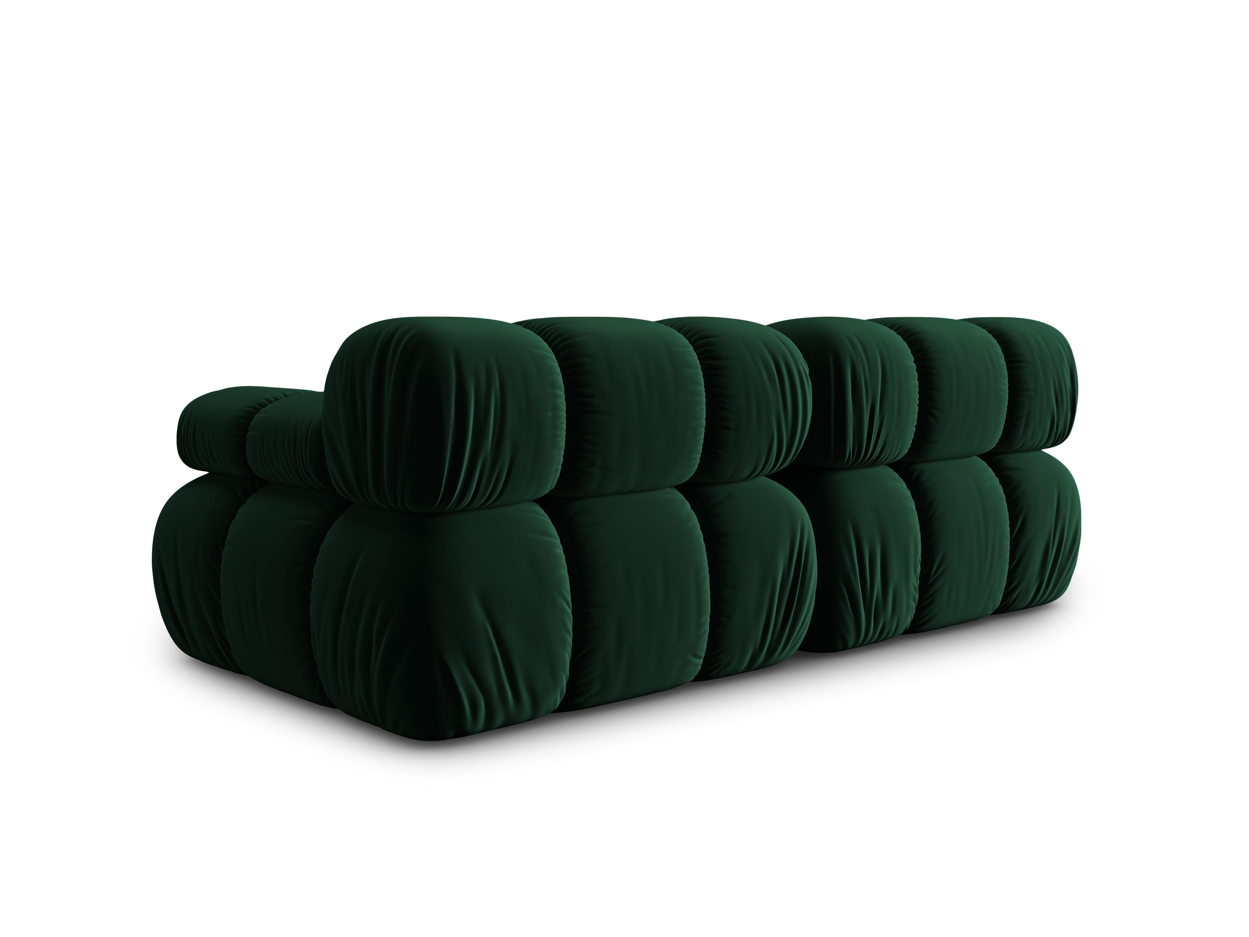 Sofa aksamitna 2-osobowa TROPEA butelkowa zieleń Milo Casa Eye on Design