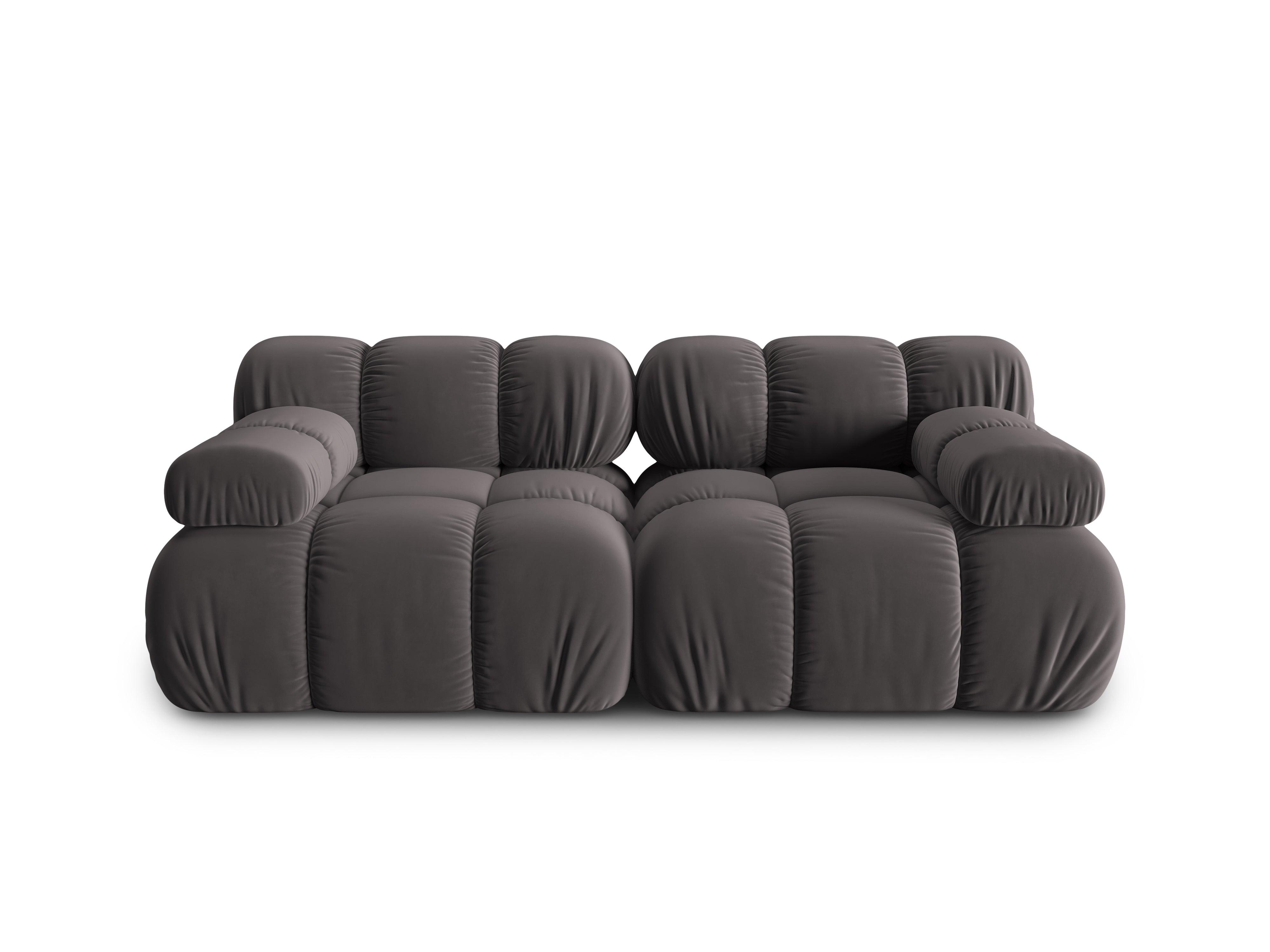 Sofa aksamitna 2-osobowa TROPEA ciemnoszary Milo Casa Eye on Design