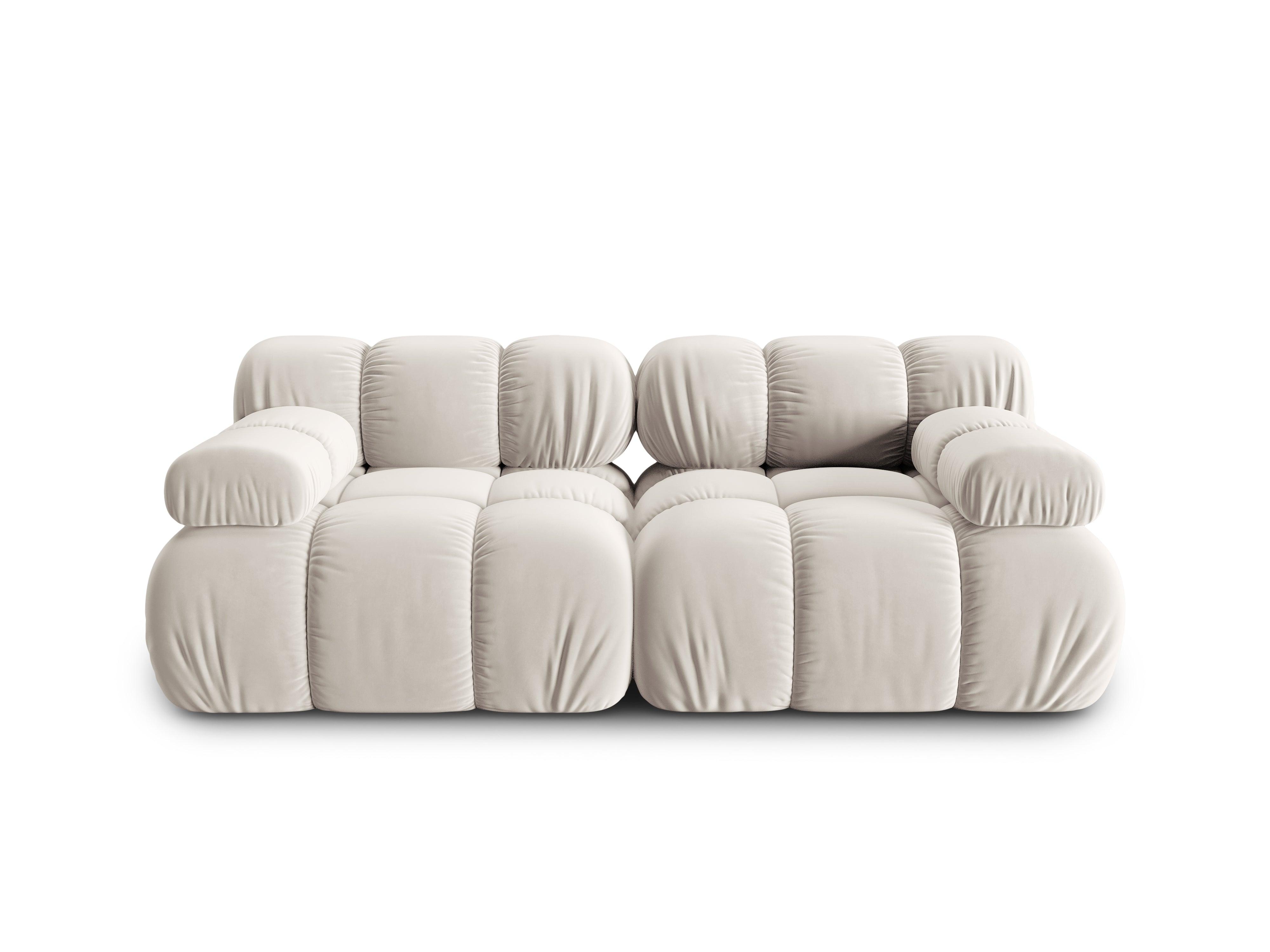 Sofa aksamitna 2-osobowa TROPEA jasnobeżowy Milo Casa Eye on Design
