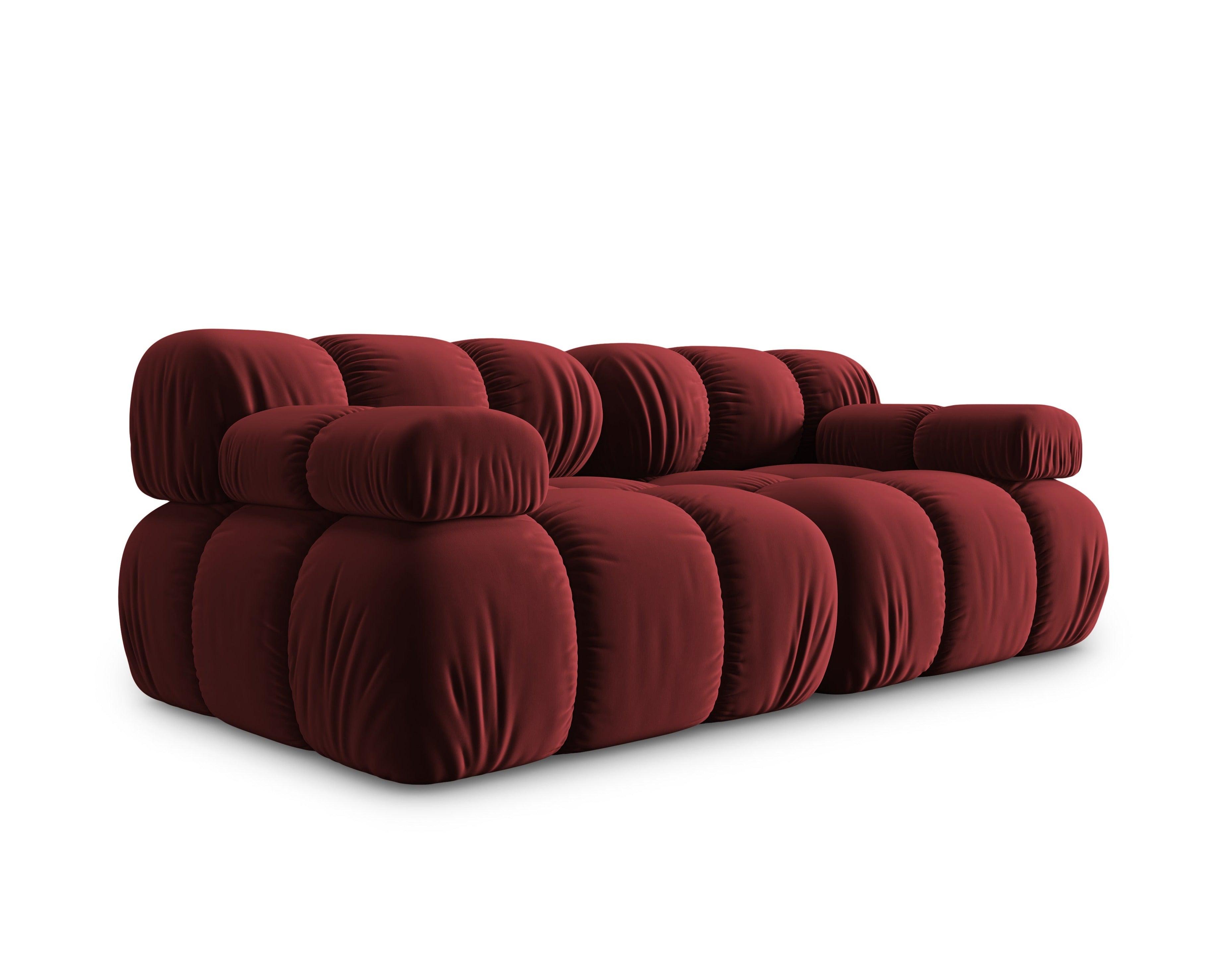 Sofa aksamitna 2-osobowa TROPEA rubinowy Milo Casa Eye on Design