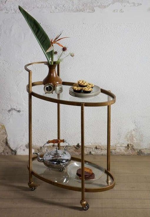 Wózek barowy PUSH antyczny mosiądz Be Pure Eye on Design