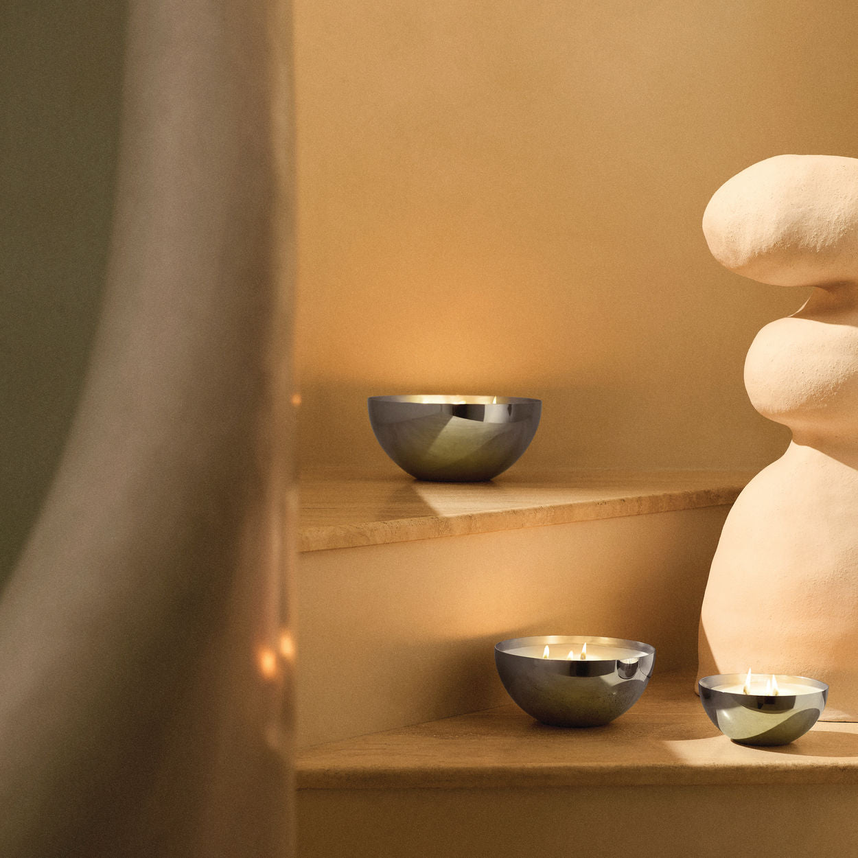 Kerzenbehälter ROCC Edelstahl