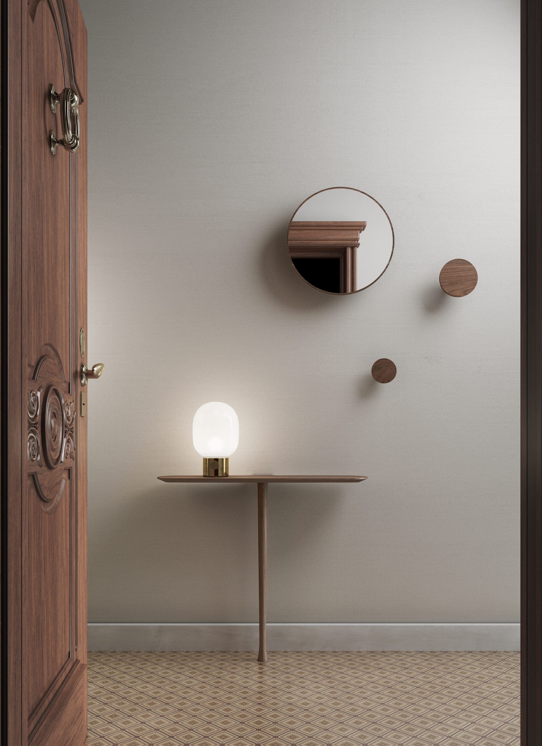 Wandkonsole UNICA - KONFIGURATION 01 schwarzer Eschenfurnier