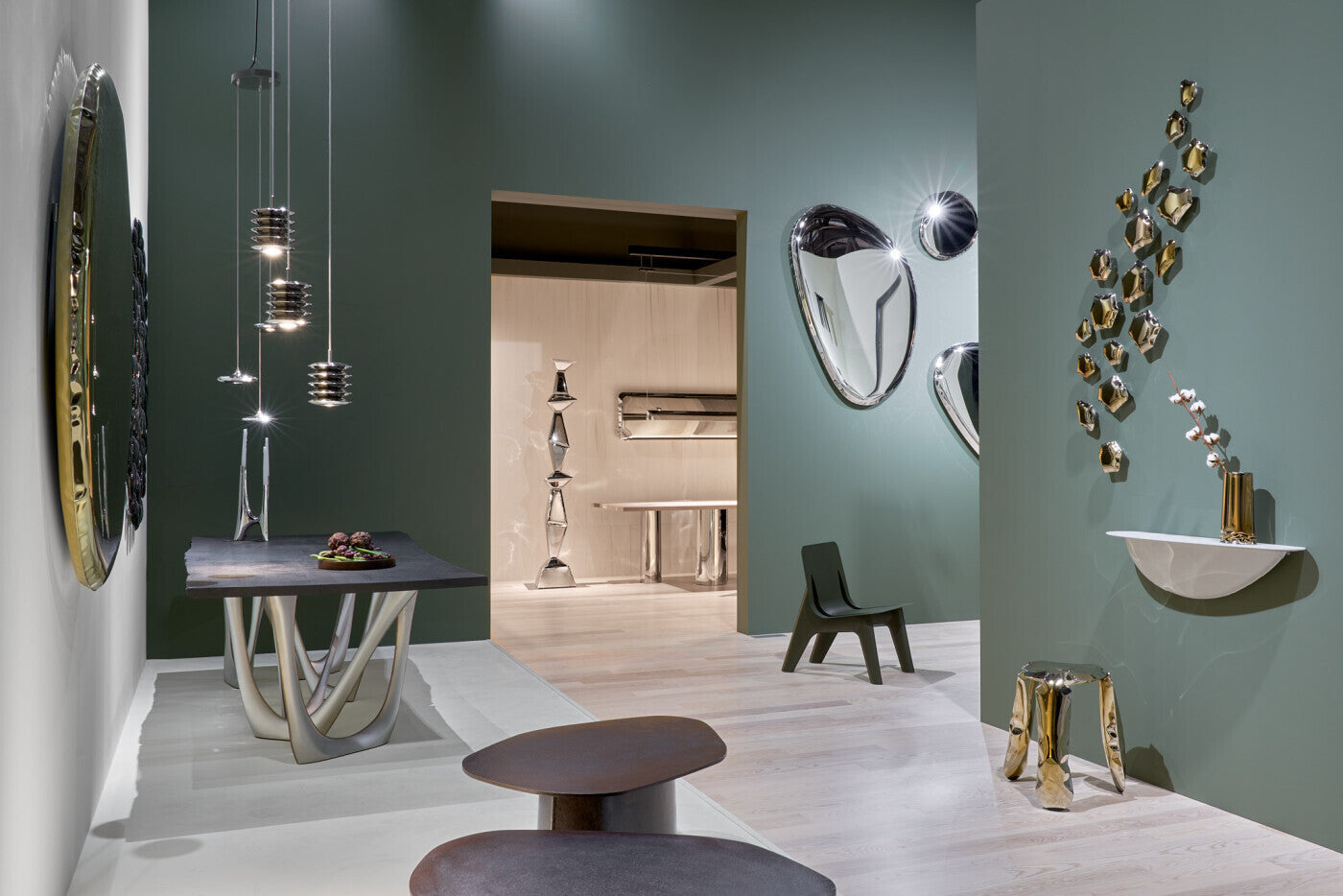 Pendelleuchten-Set HARMONICA inox