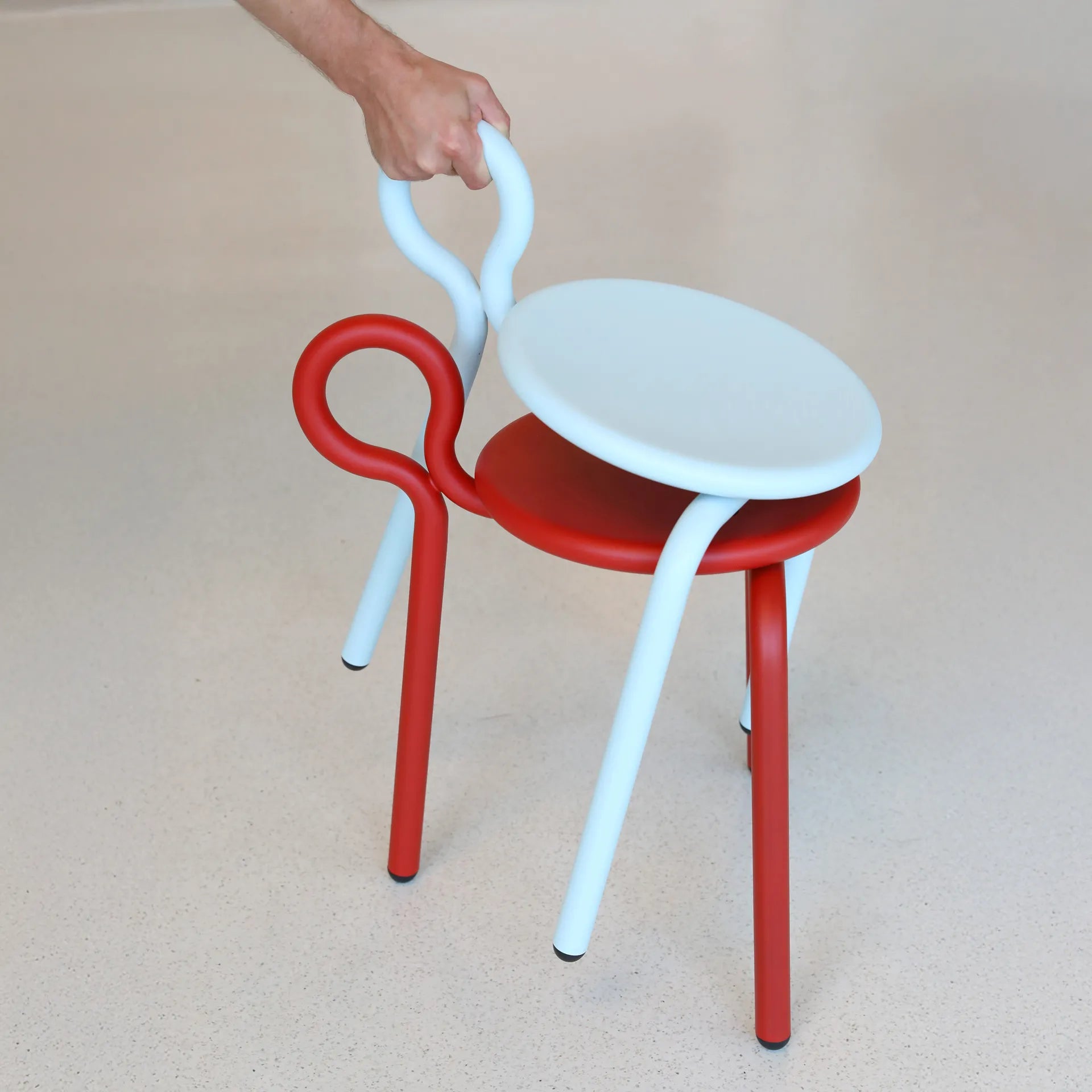 Hocker LASSO hellblau