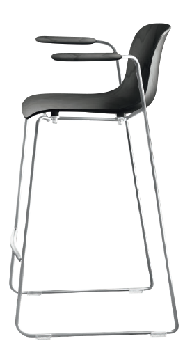 TROY stool black beech wood