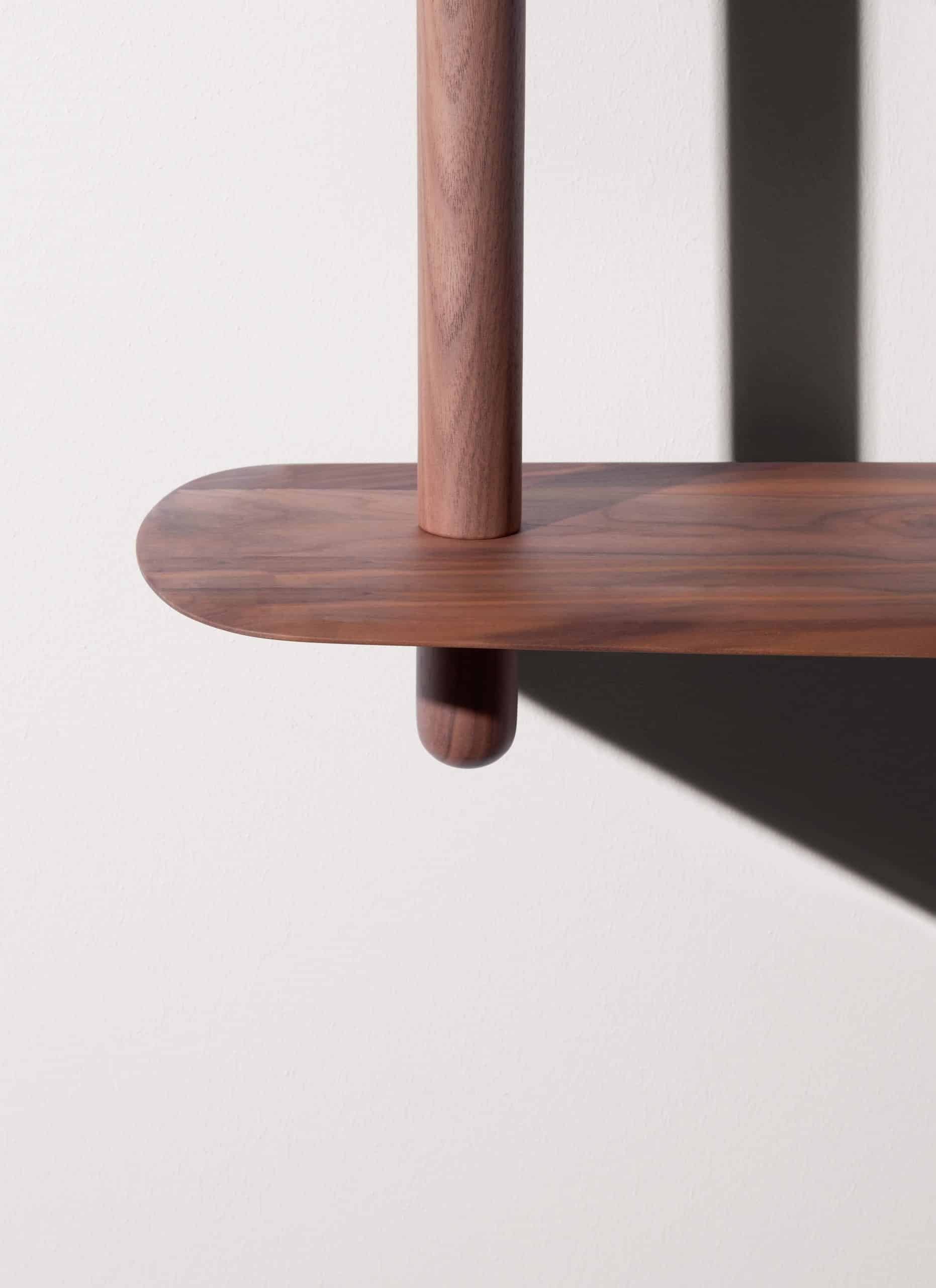 Wandregal UNICA - KONFIGURATION 06 Nussbaumfurnier