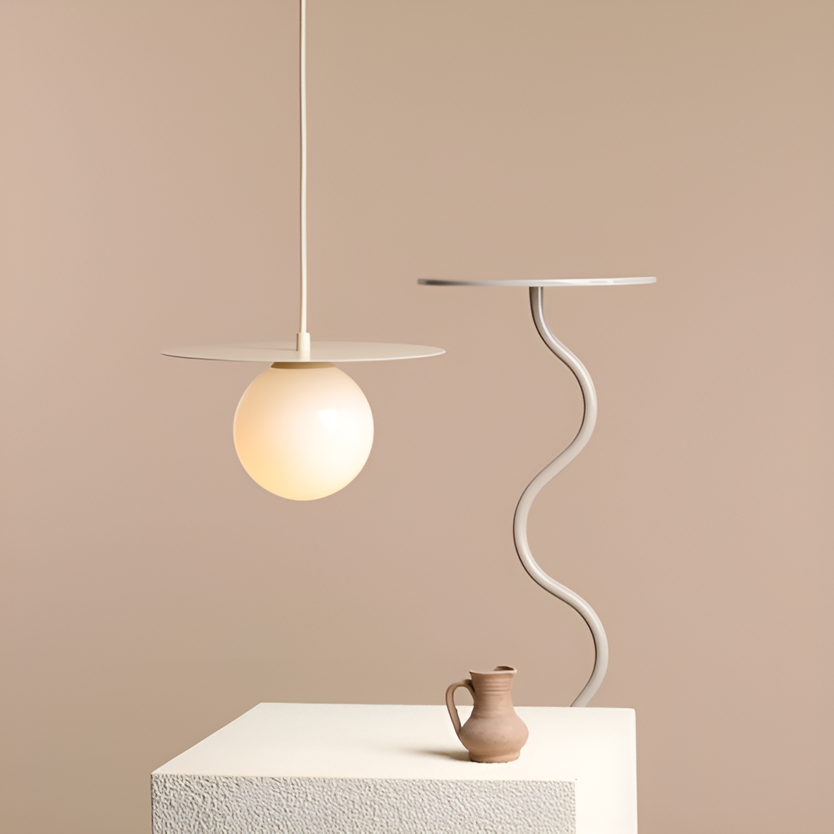 LOOP cremefarbene Pendelleuchte