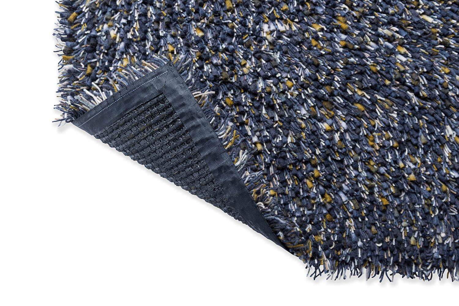 SPRING long pile carpet in navy blue