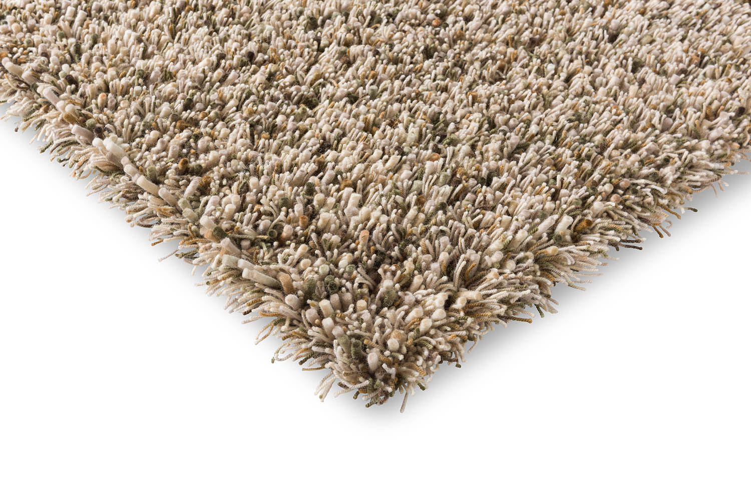 SPRING long pile rug beige-green