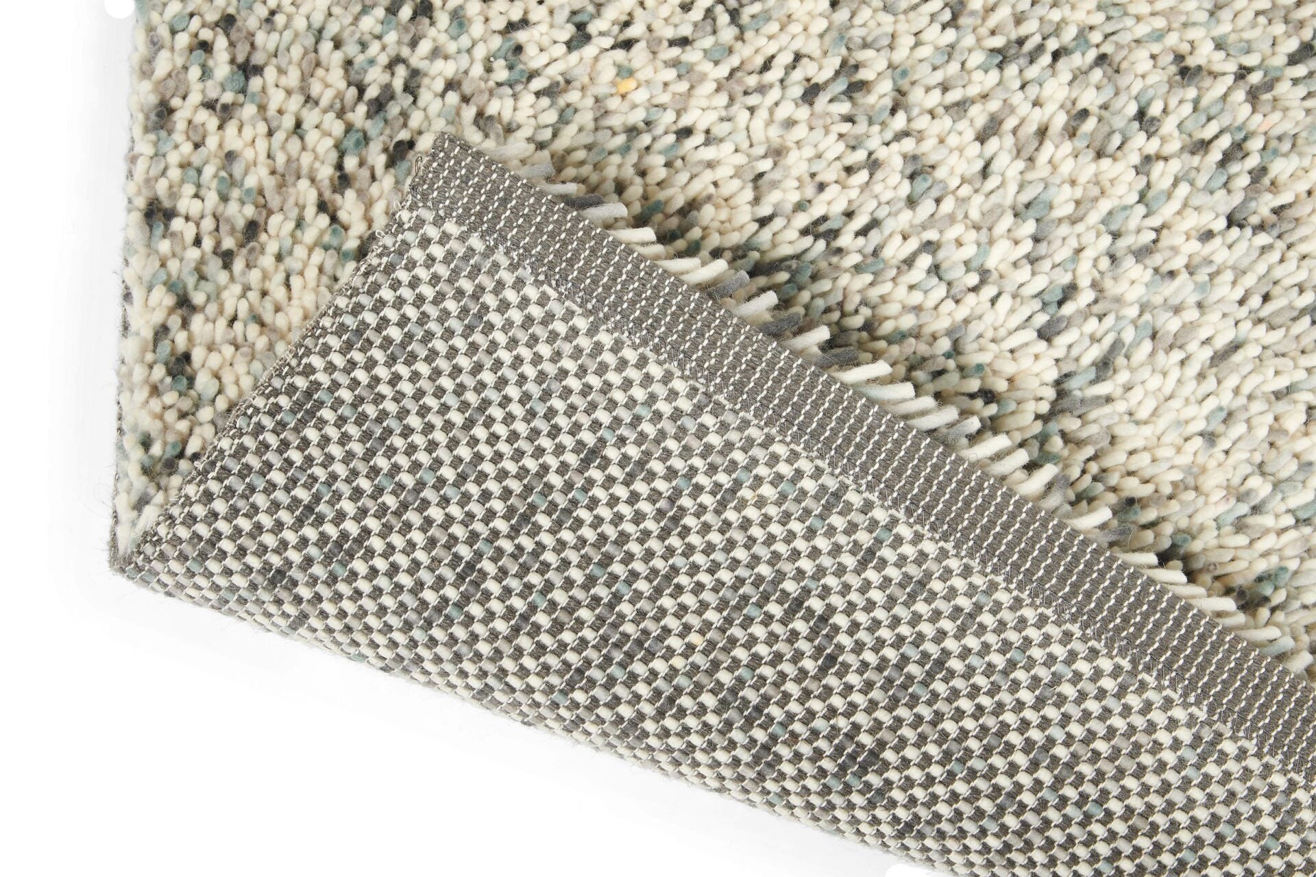 Teppich POP ART blau-grau mit langem Flor